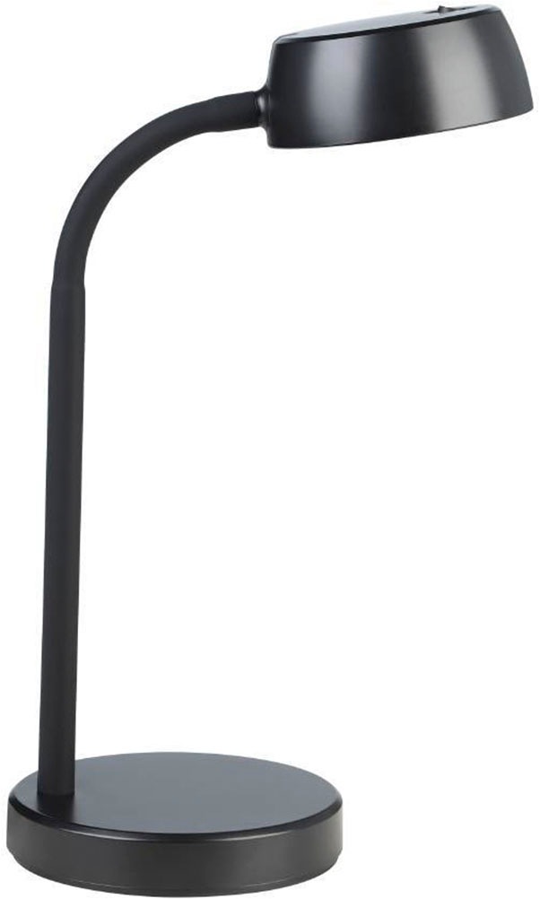 EGLO Tischleuchte »CABALES Tischleuchte, schwarz, Wippschalter am Leuchtkopf, Tischlampe«, 1 flammig, Leuchtmittel LED-Modul | LED wechselbar, Tischlampe, Nachttischlampe, Kunststoff, modern, warmweiß, H:31xD:14cm