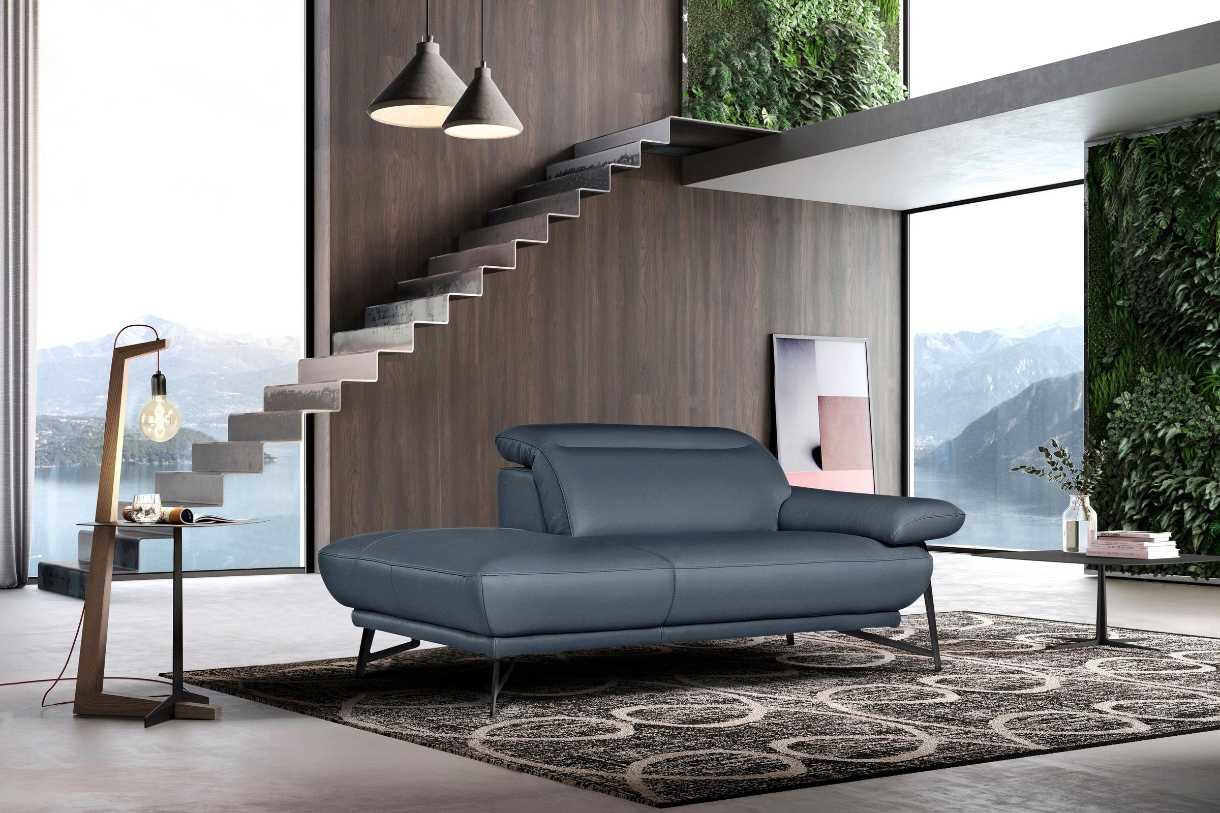 Egoitaliano Polstergarnitur »Anais, Design mit hohem Sitzkomfort für mehr Bequemlichkeit«, Set: bestehend aus Sofa und Ottomane, inkl. Kopfteilverstellung