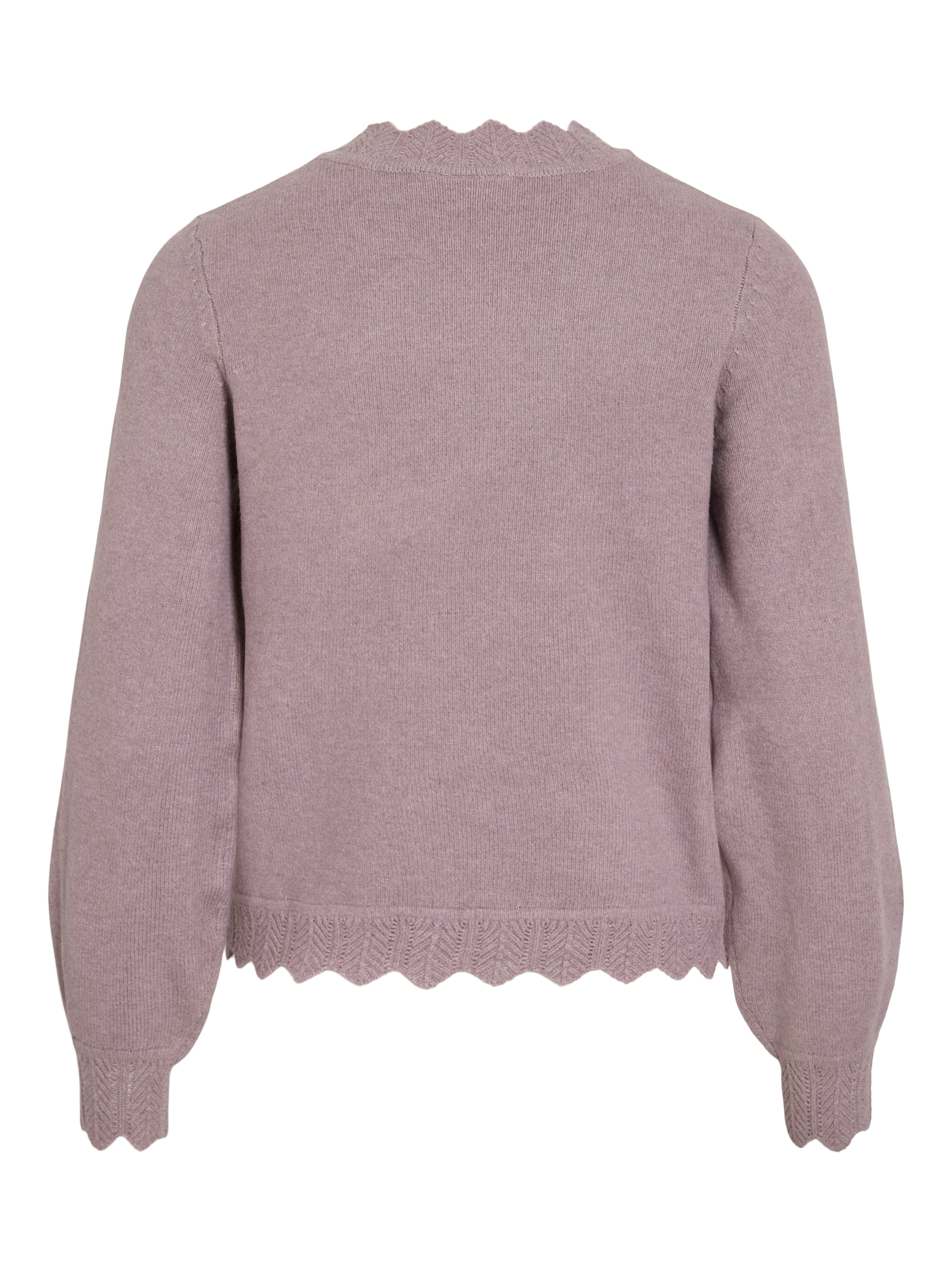 Vila Strickpullover »VINIKOLINA O-NECK L/S KNIT TOP - NOOS« Materialmix, regular fit