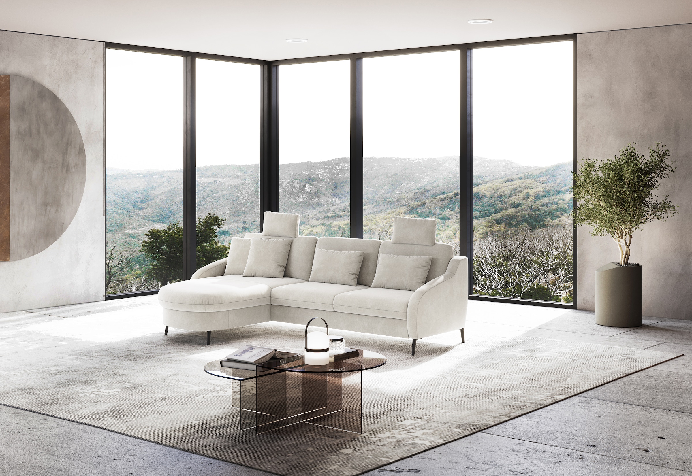 sit&more Ecksofa »Soul L-Form«, wahlweise mit Bettfunktion