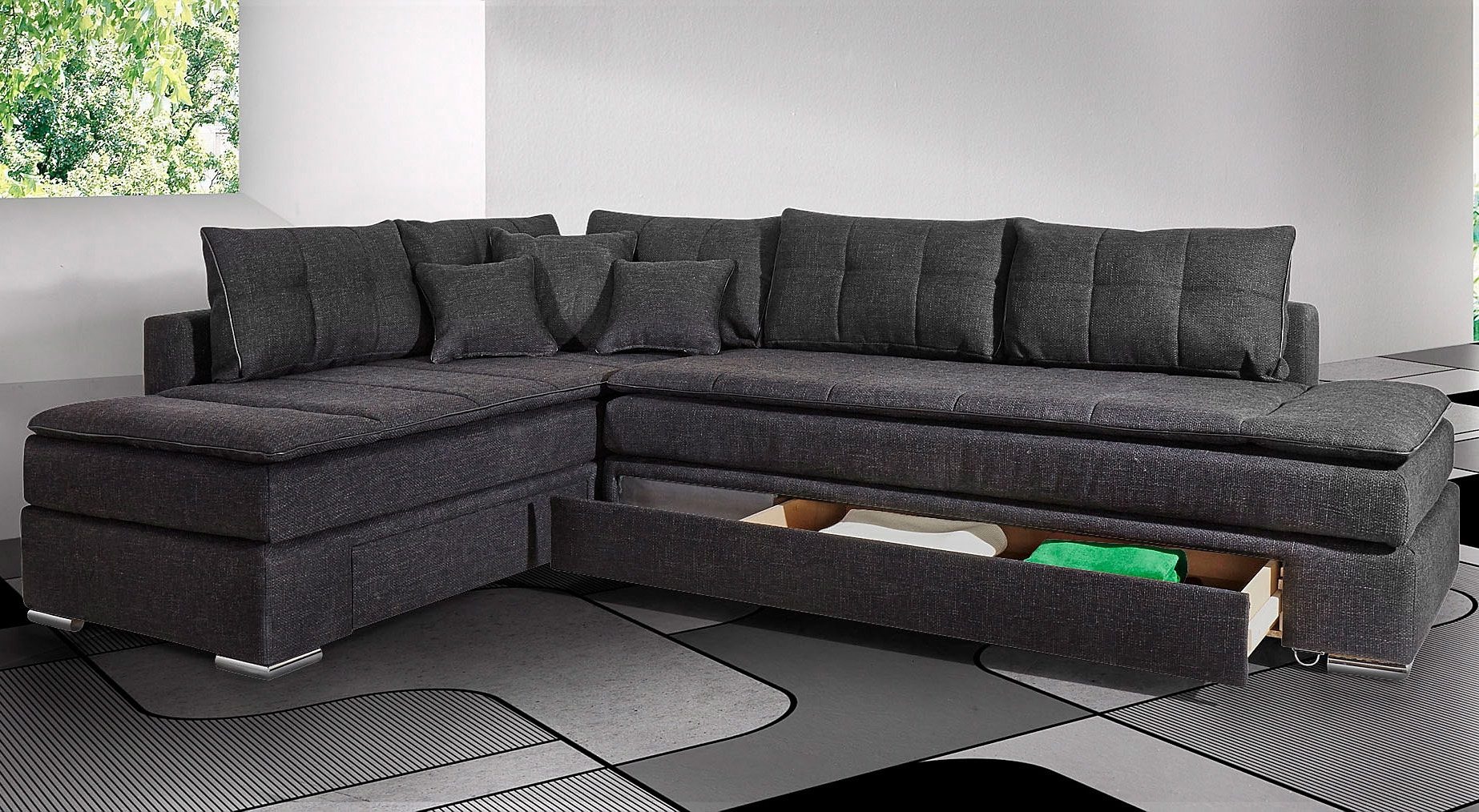 INOSIGN Ecksofa »Boxspringbett Night & Day L-Form mit Dauer-Schlaffunktion günstig online kaufen