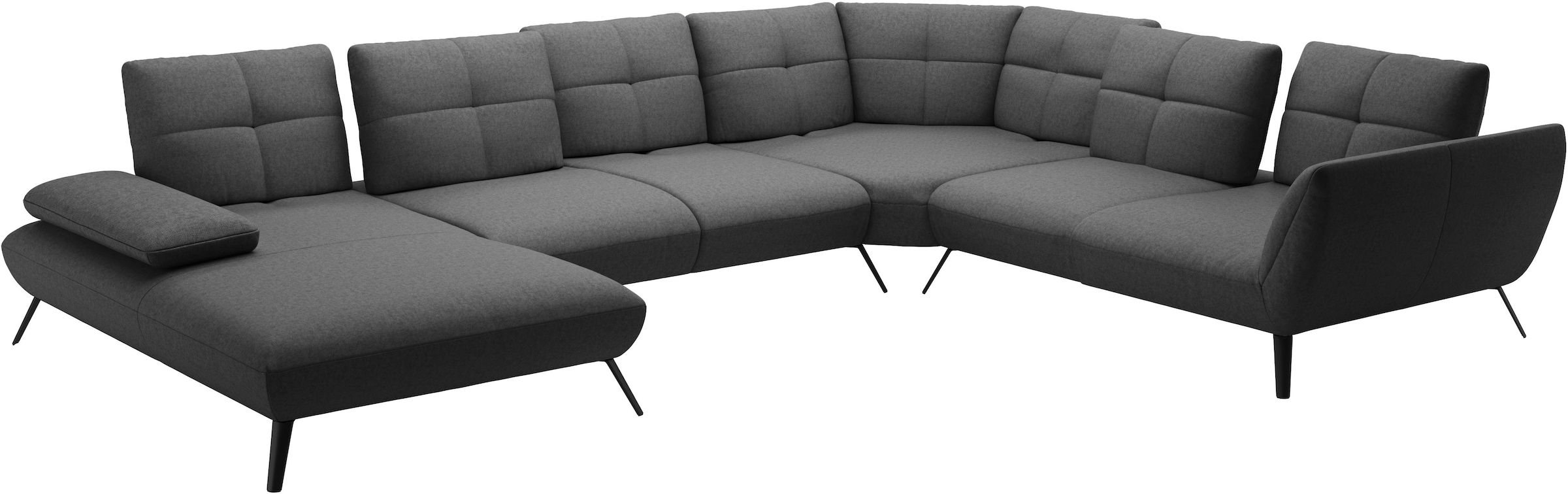 Places of Style Wohnlandschaft »Mikado U-Form«, inkl. Sitztiefenverstellung und Armteilverstellung
