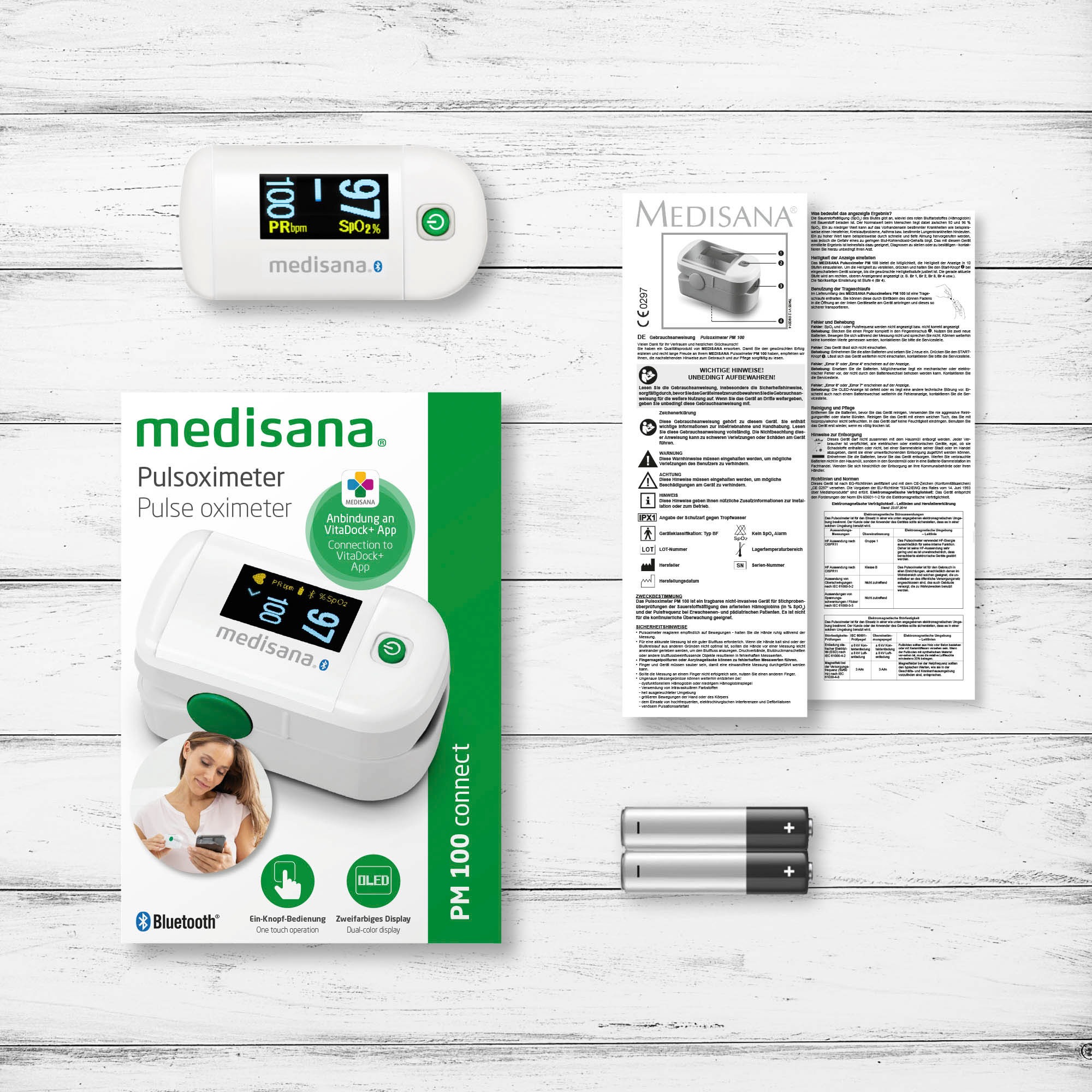 Medisana Pulsoximeter »PM 100«, Connect, Bluethooth