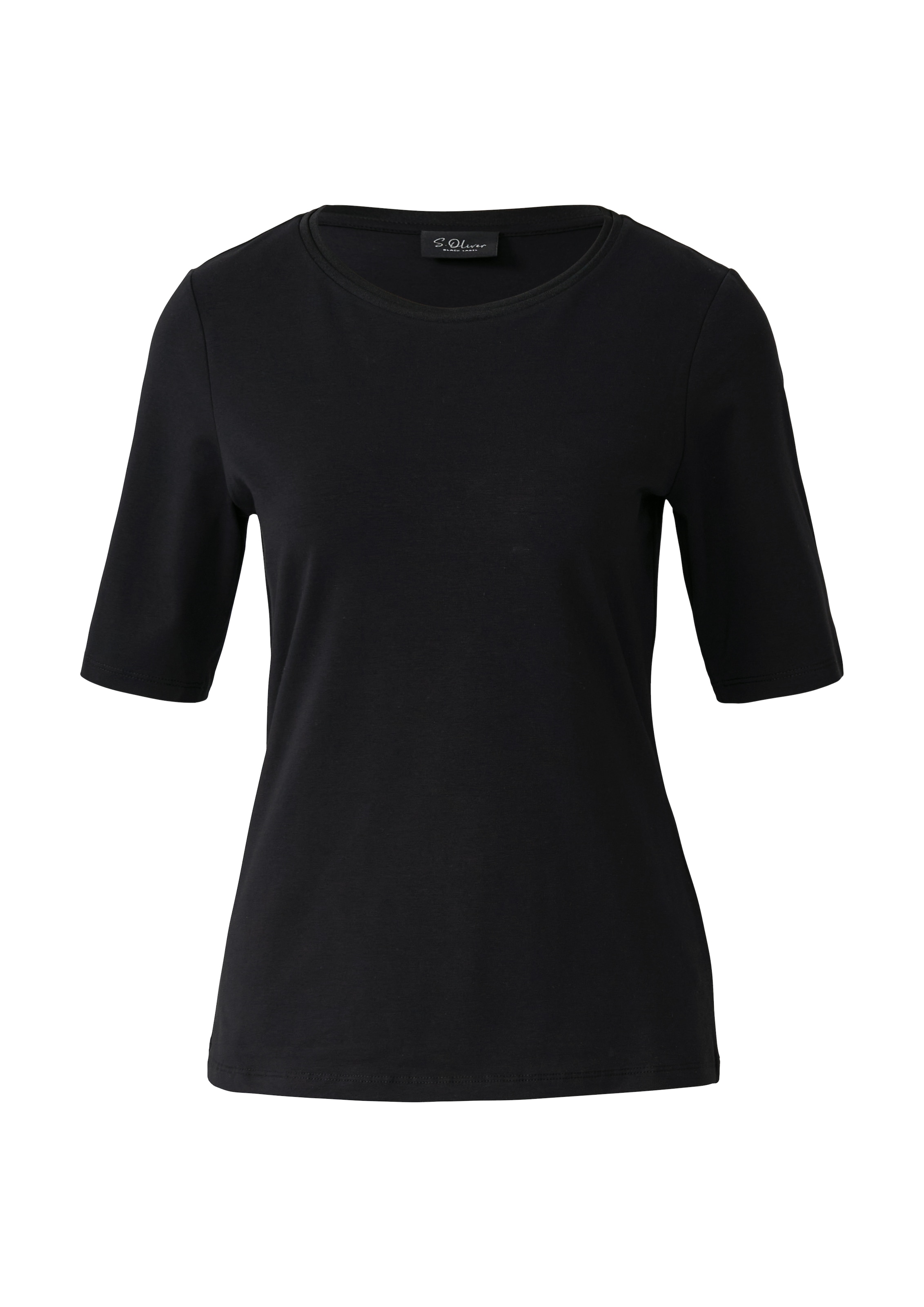 s.Oliver BLACK LABEL T-Shirt, mit Satindetail