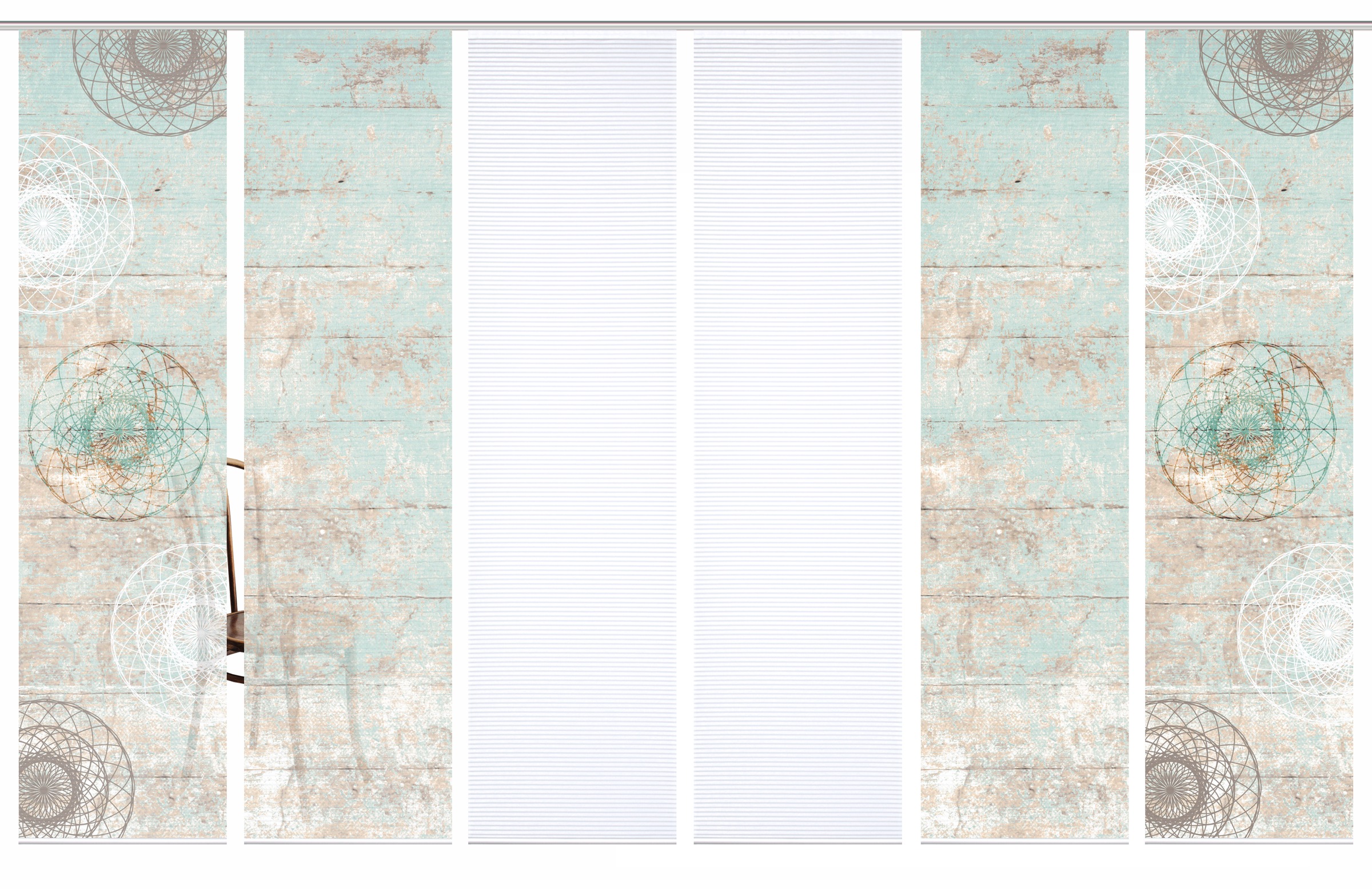 HOME in green Schiebegardine »MANDRIGA« Paneelwagen 6 Stk. tlg. SET DIGITAL günstig online kaufen