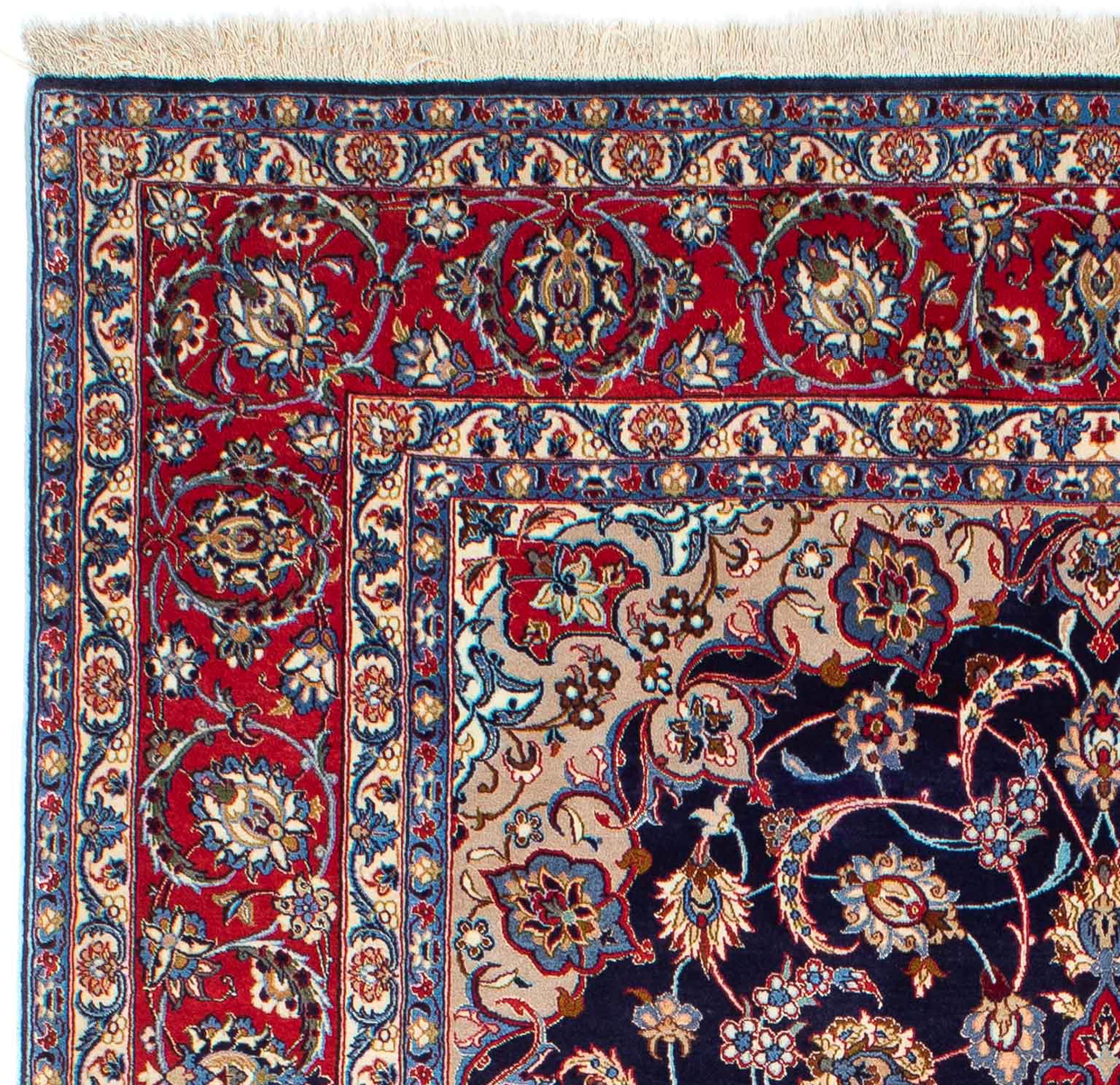 3. Bild von morgenland Orientteppich »Perser - Isfahan - Premium - 233 x 155 cm - dunkelblau«, rechteckig, Wohnzimmer, Handgeknüpft, Einzelstück mit Zertifikat