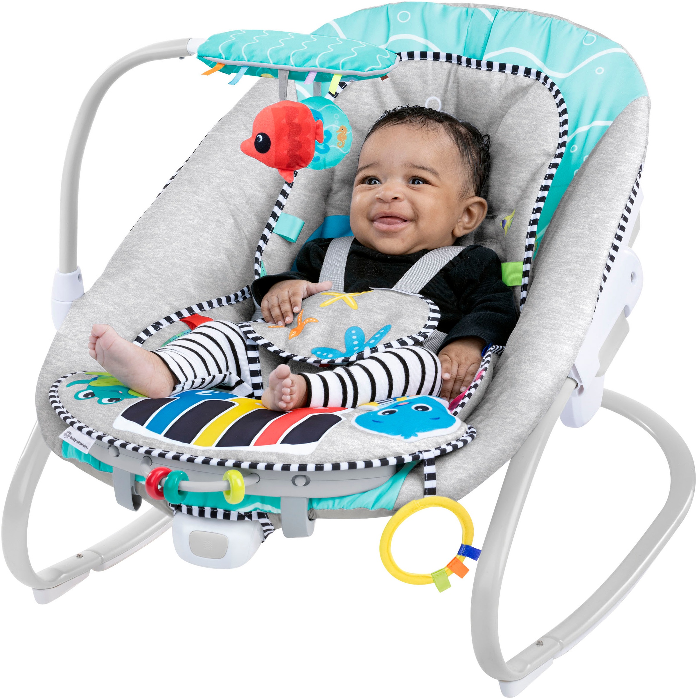 Baby Einstein Babywippe »Kick to It 4-in-1 Musical Swing & Rocker«, bis 9 kg, mit Sound-Effekt