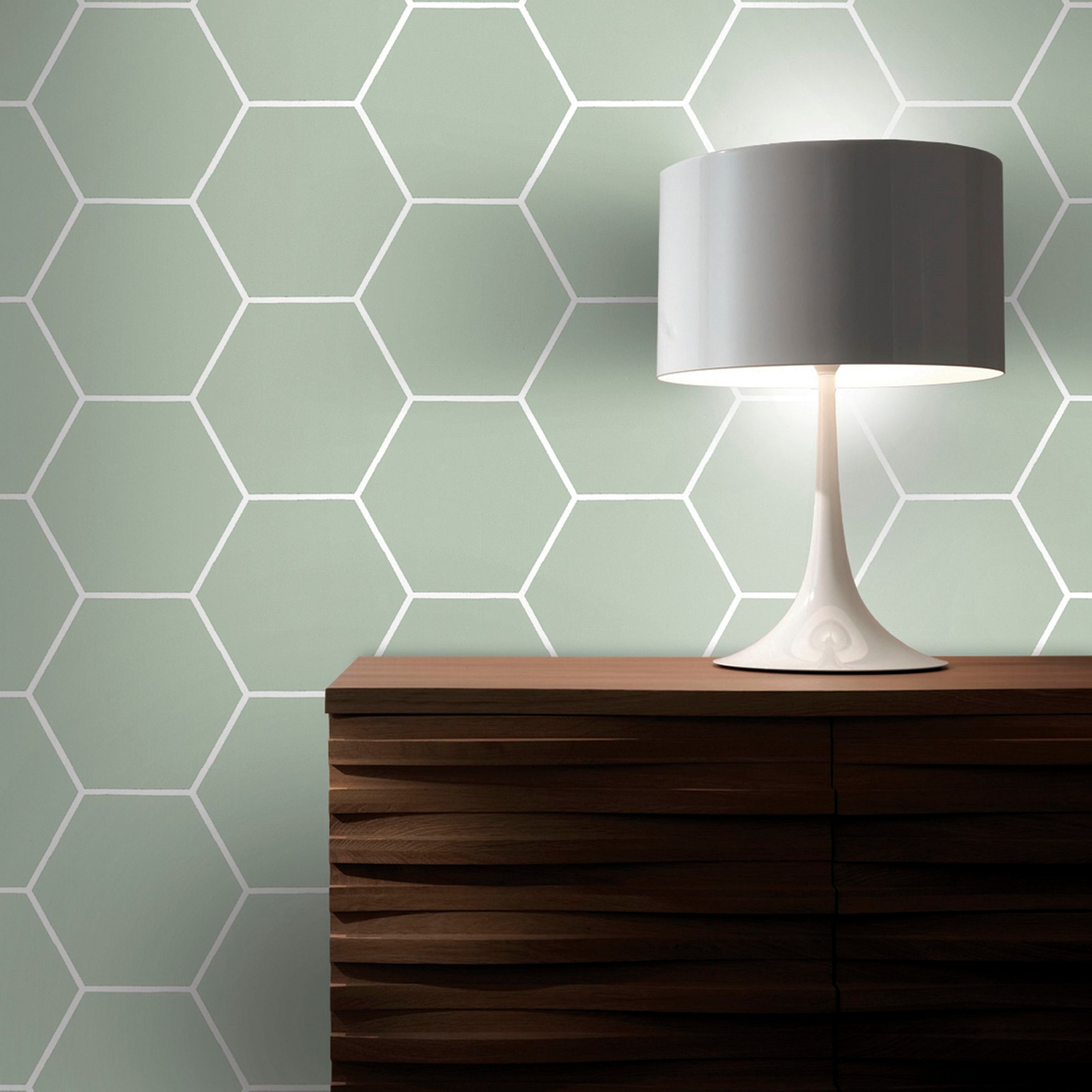 Superfresco Easy Vliestapete »Honigwabe - Geo« geometrisch geprägt Grün - 10m x 52cm