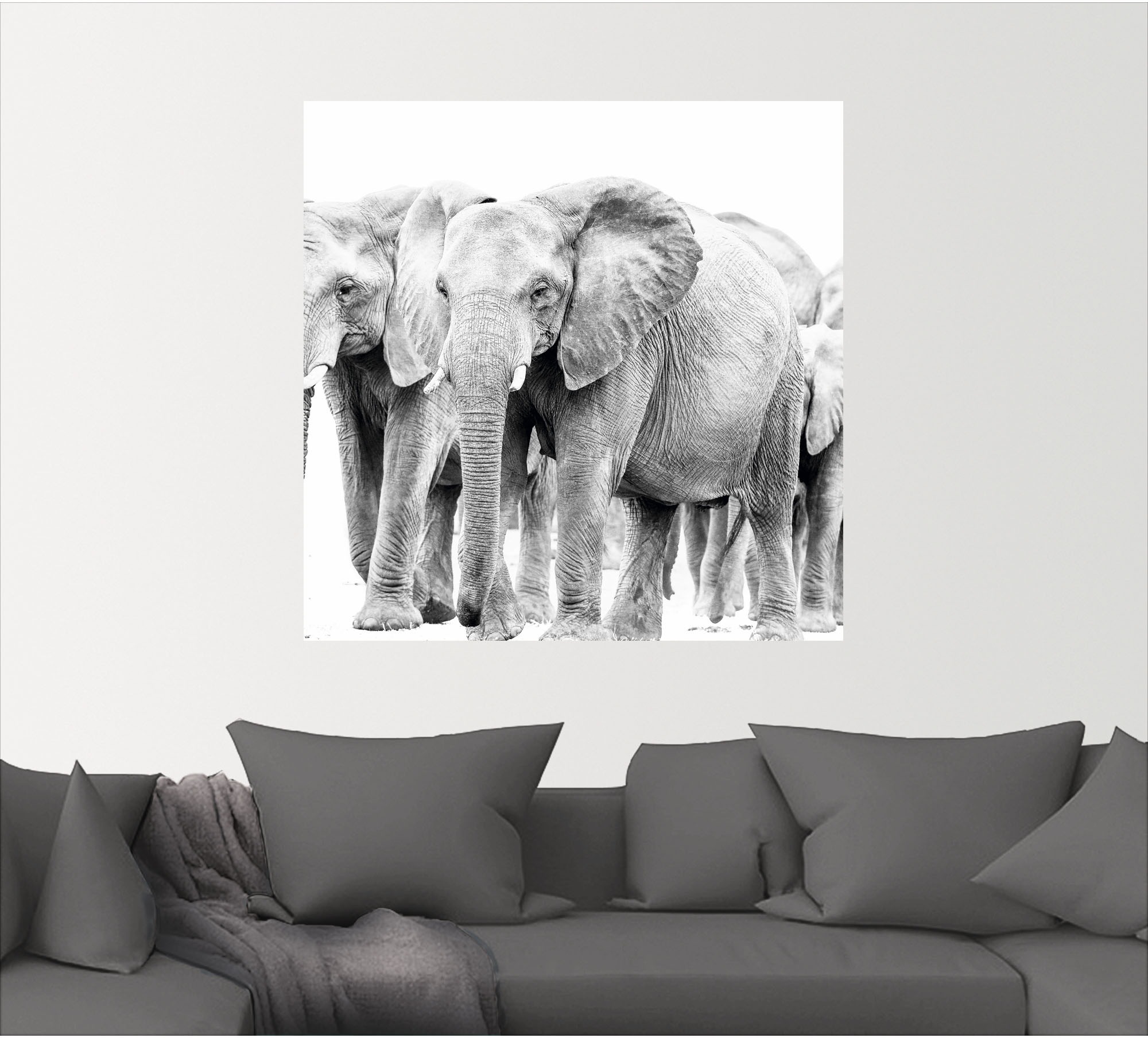 Artland Wandbild »Karawane der Eefanten«, Elefanten Bilder, (1 St.), als Alubild, Leinwandbild, Wandaufkleber oder Poster in versch. Größen