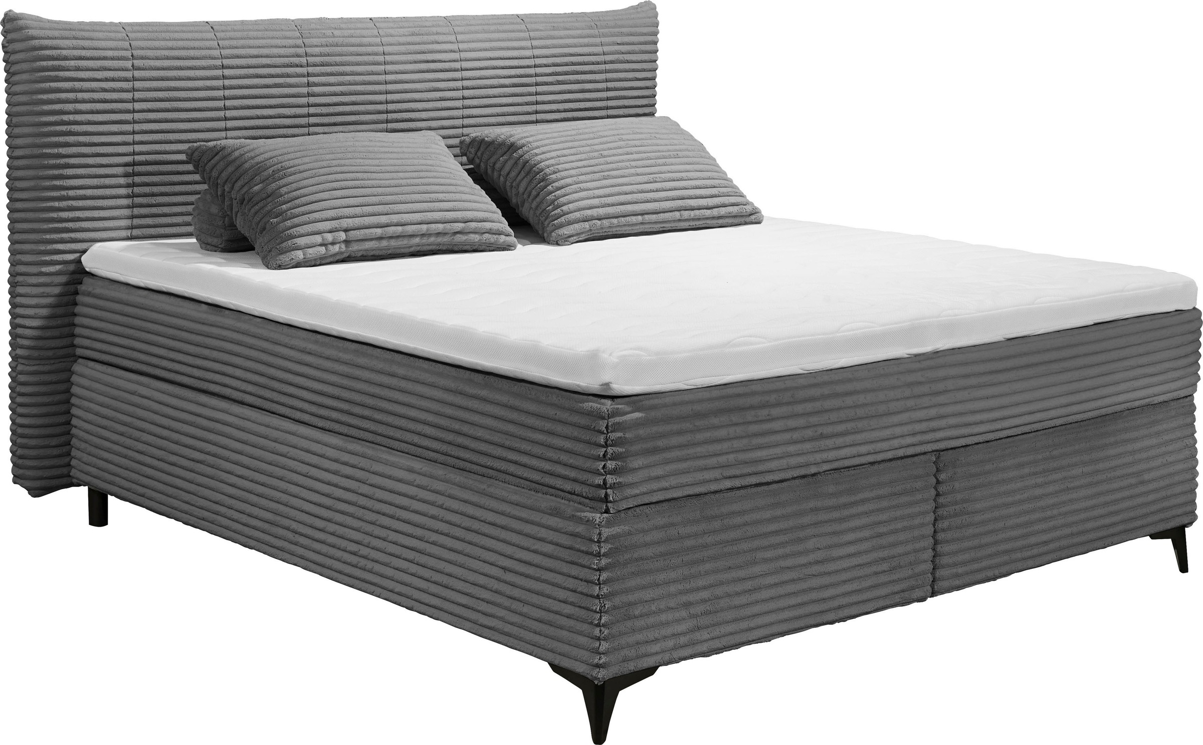 ED EXCITING DESIGN Boxspringbett »Seattle«, harte Seite mit Kokosmatte, wei günstig online kaufen