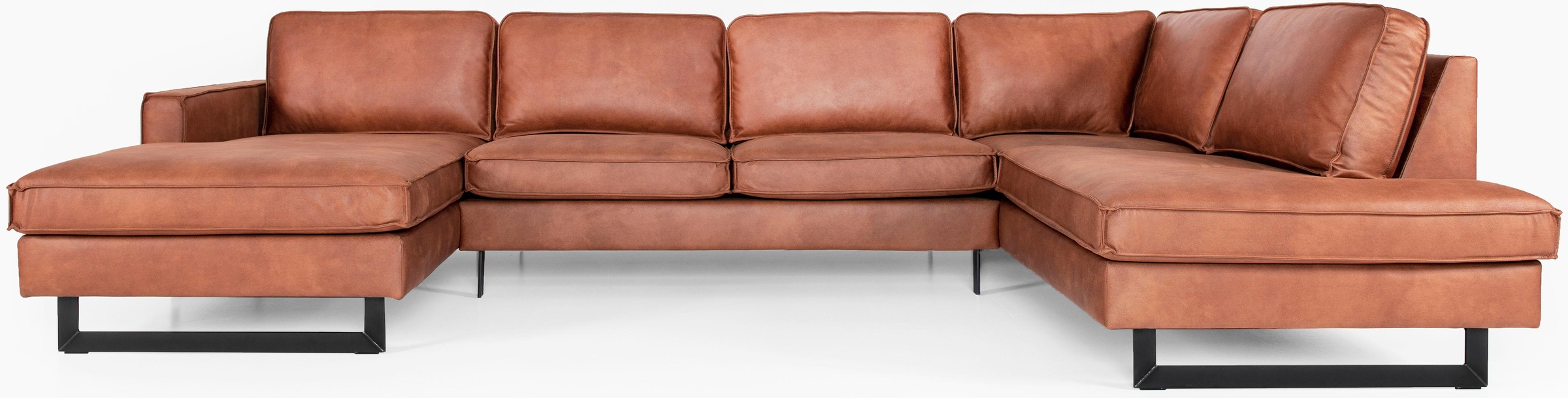 Home affaire Wohnlandschaft "Pinto, 350 cm, U-Form, XXL, mit Ottomanen" Cor günstig online kaufen