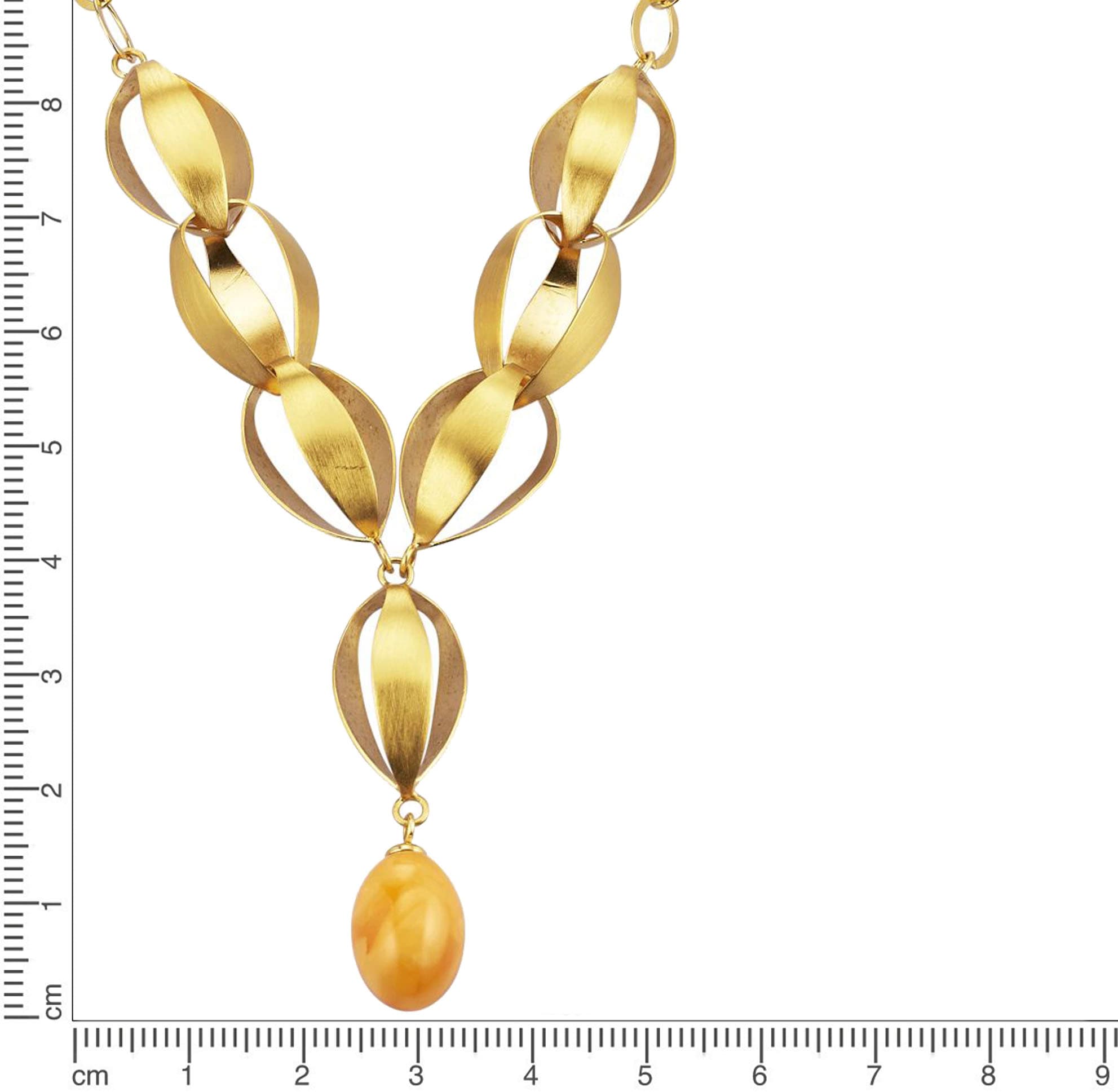 Firetti Kette mit Anhänger »Schmuck Geschenk Silber 925 Halsschmuck Halskette Y-Collier« mit Bernstein