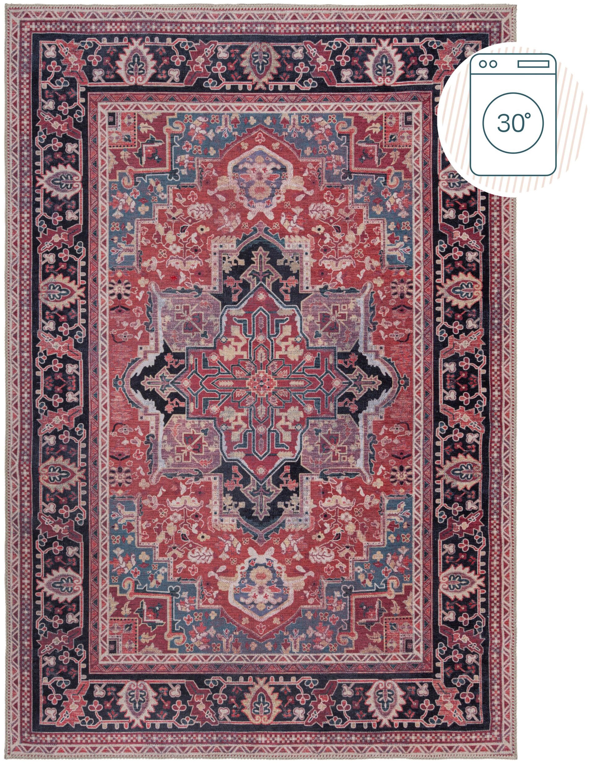 FLAIR RUGS Teppich »Windsor«, rechteckig, 4 mm Höhe, Waschbarer Teppich günstig online kaufen