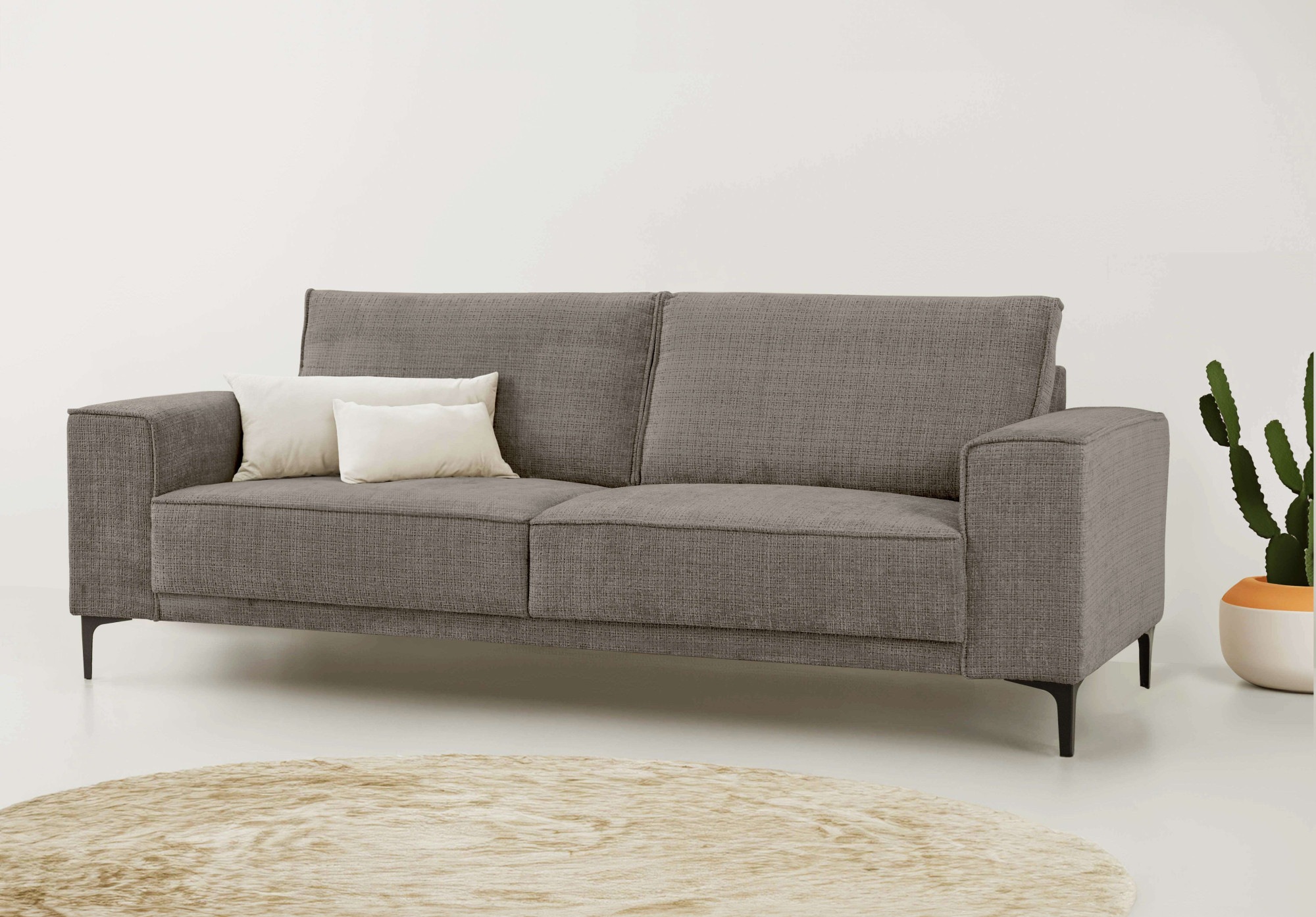 OTTO home 3-Sitzer »3er Sofa Oland, Struktur, Flachgewebe, Luxus-Microfaser günstig online kaufen