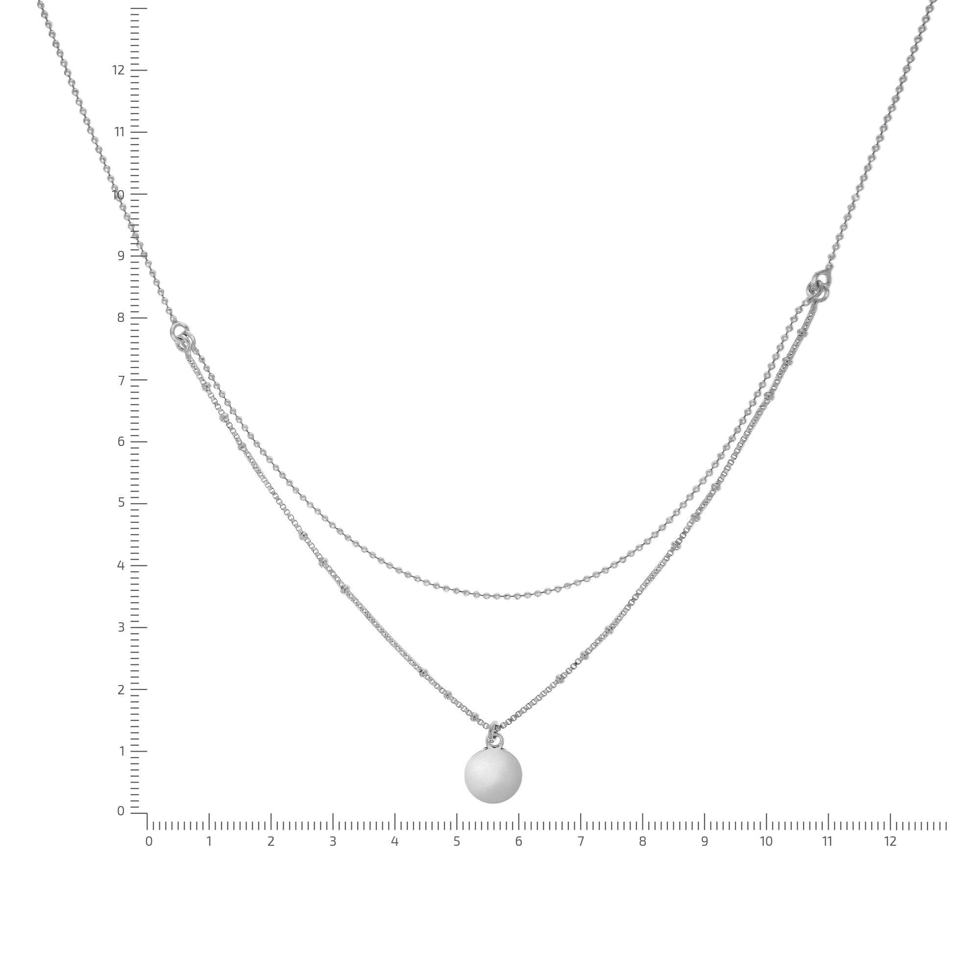 Zeeme Kette mit Anhänger »Silber 925 zweireihig 38+5cm lang«