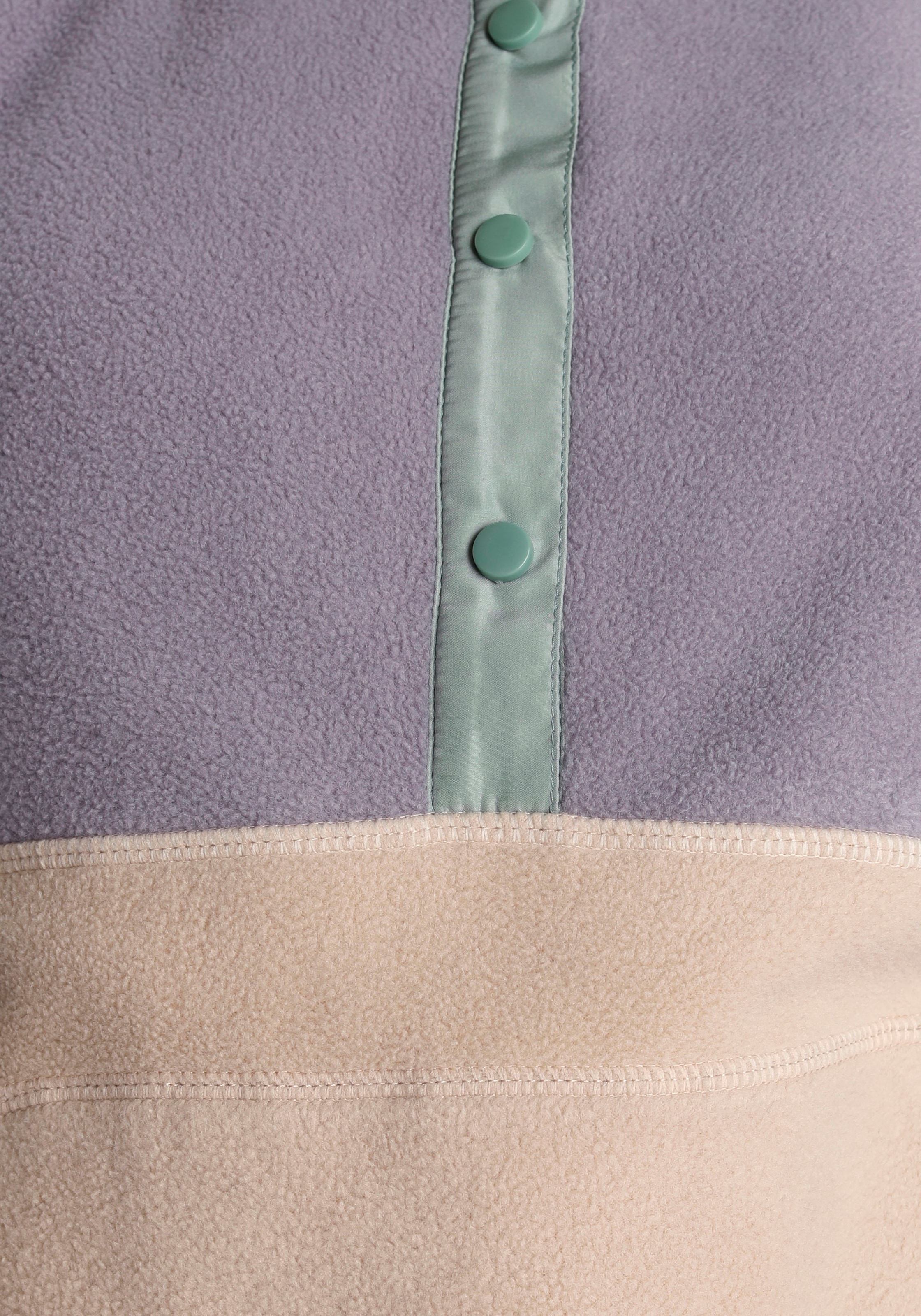 Polarino Fleecepullover, mit Colourblocking-Optik, mit Kängurutasche, aus Fleecestoff