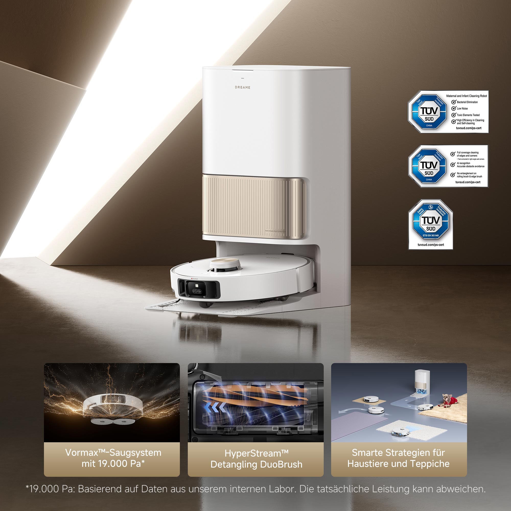 Dreame Saugroboter »L40s Pro Ultra« Basisstation, App-Steuerung, 600 Watt