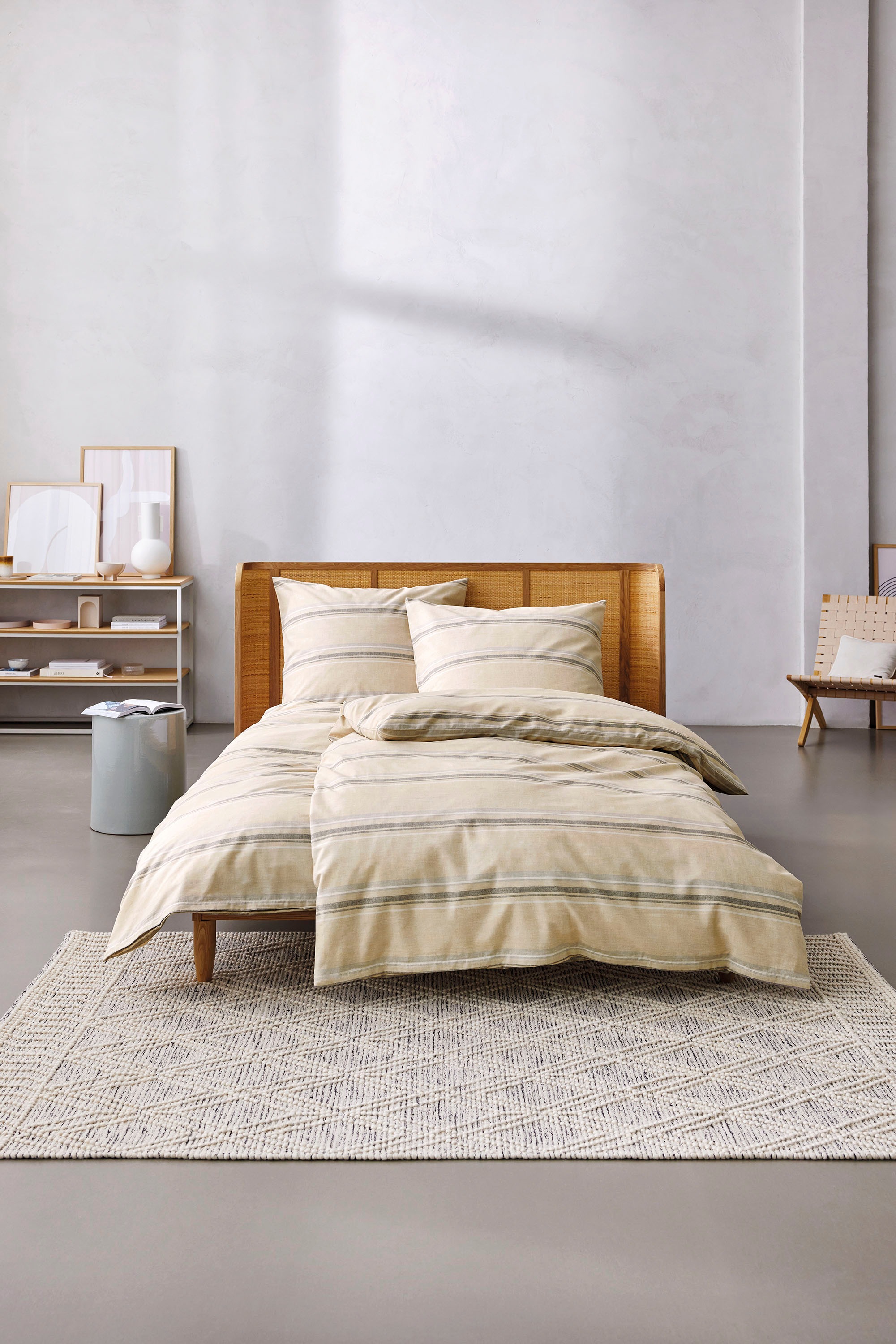 Esprit Bettwäsche »Adrien« 2 Stk. tlg. mehrfarbige Querstreifen günstig online kaufen