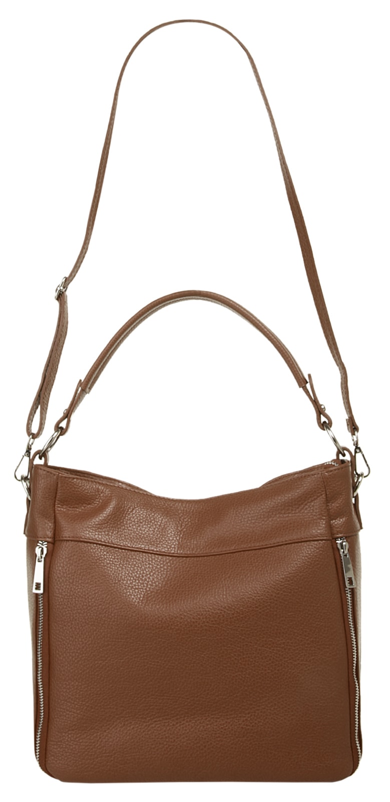 Cluty Henkeltasche, echt Leder, Made in Italy