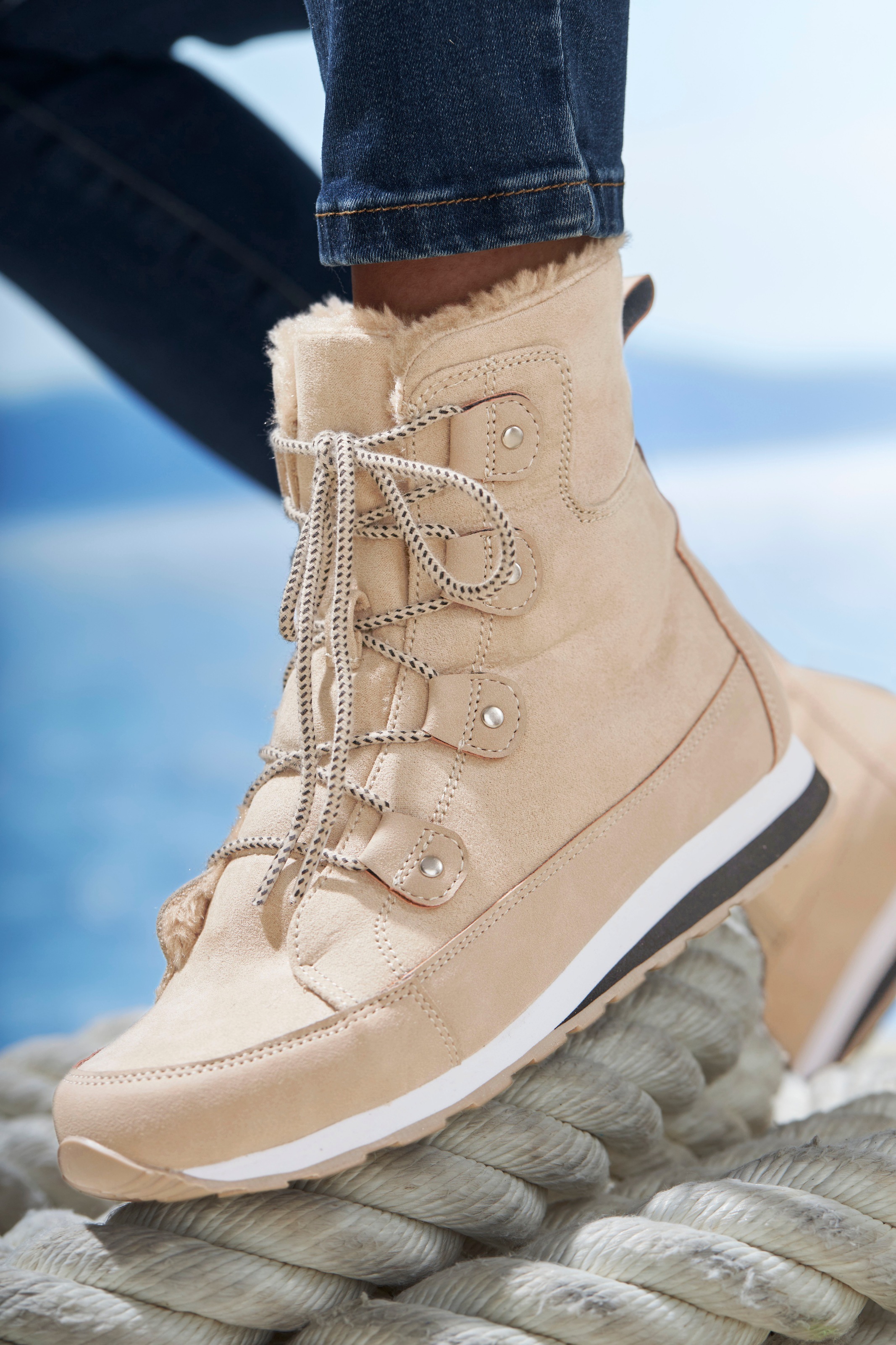 Vivance Stiefelette, mit Warmfutter, Winterstiefel, Stiefel, Boots VEGAN