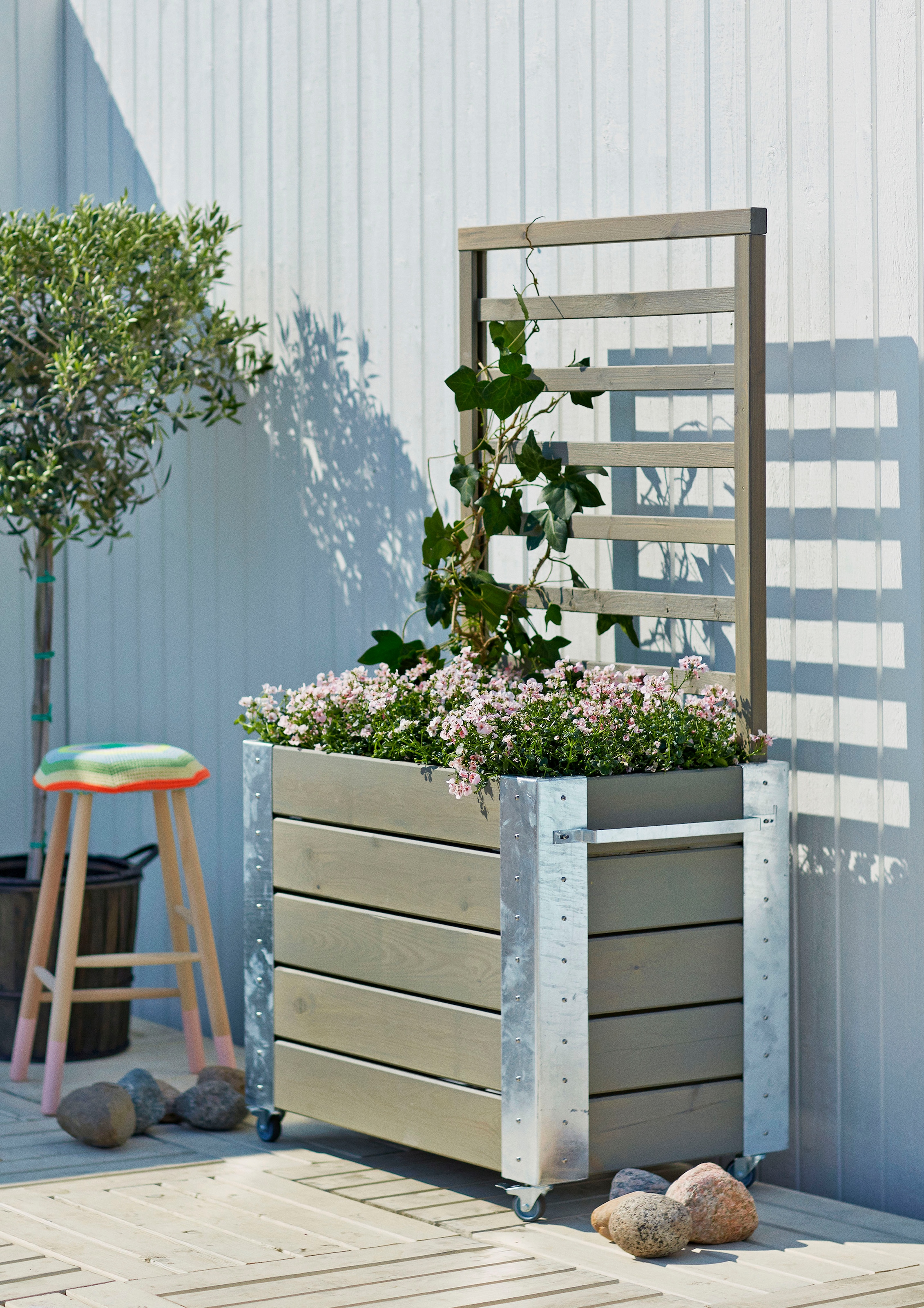 PLUS Blumenkasten »Cubic«, mit Spalier, BxTxH: 50x87x155 cm