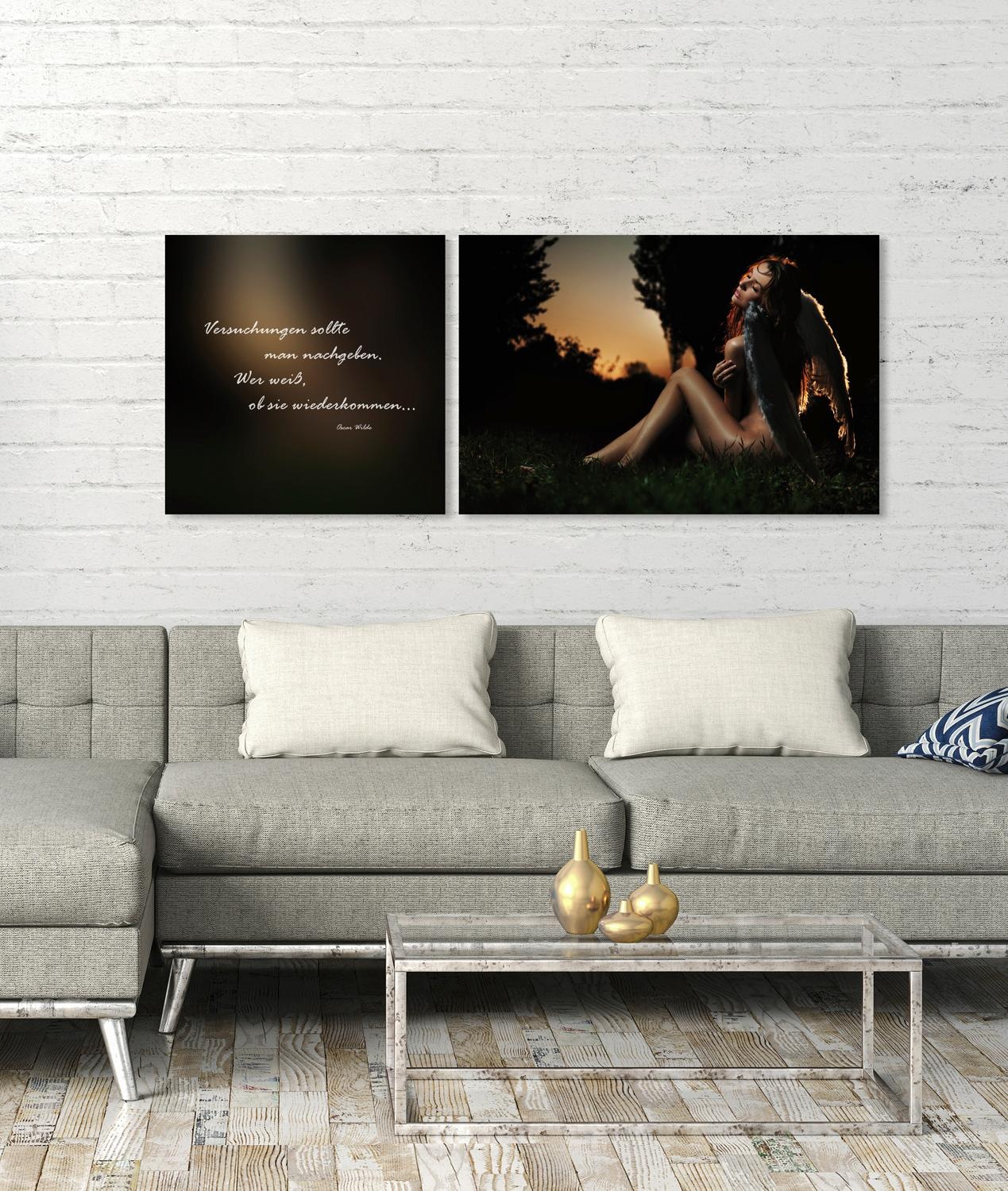 queence Leinwandbild »Versuchungen«, Erotische Bilder-Engel-Kunst-Modern-Sp günstig online kaufen