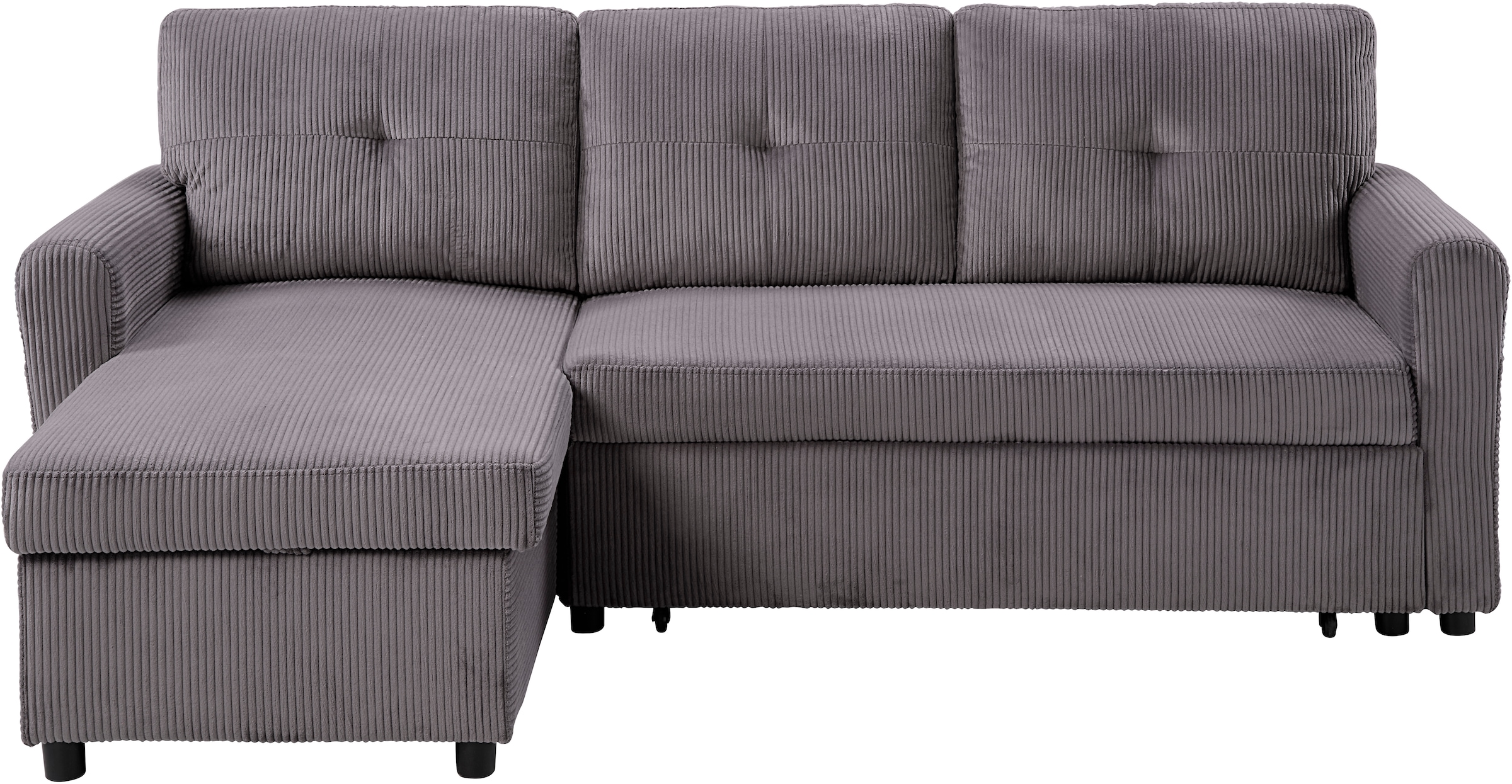 ATLANTIC home collection Ecksofa »Gustavo L-Form«, mit Schlaffunktion, Stau günstig online kaufen