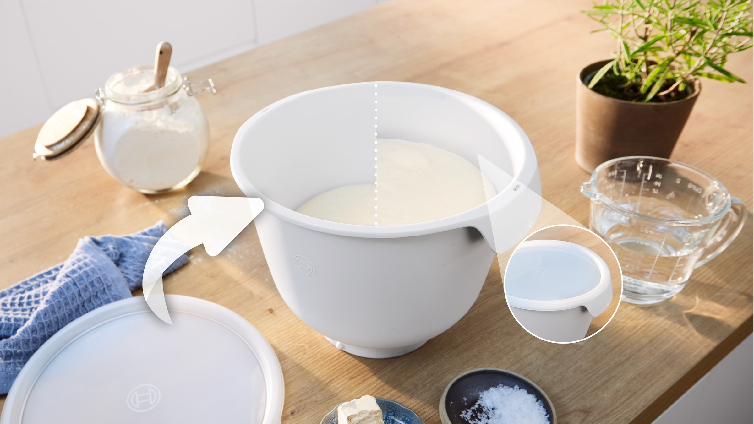 BOSCH Küchenmaschinenschüssel »MUZS6KR«, für bis zu 3,5 kg Rührteig, spülmaschinenfest, BPA-frei