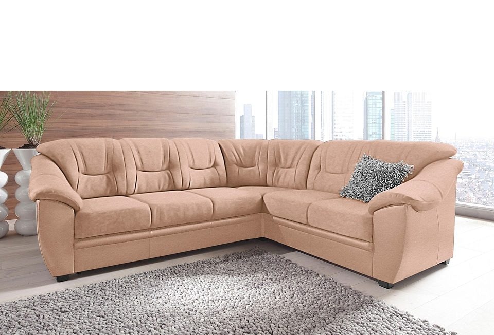 sit&more Ecksofa »Savona L-Form, B: 262 cm« optional Bettfunktion, Federker günstig online kaufen