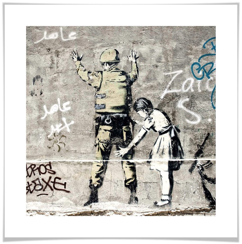 Wall-Art Poster Raten »Graffiti Soldat«, Menschen, Mädchen Bild, auf Wandbild, Wandposter (1 Poster, St.), kaufen und Bilder