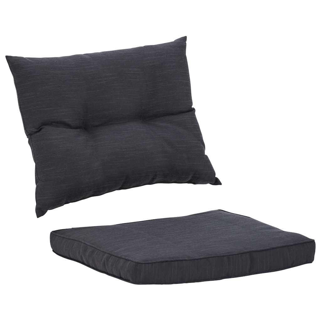 KONIFERA Gartenlounge-Set »St. Tropez«, (Set, 11 tlg., 1x2er Sofa, 2x Sessel,1x Tisch 90x55x42,5cm, inkl. Auflagen)