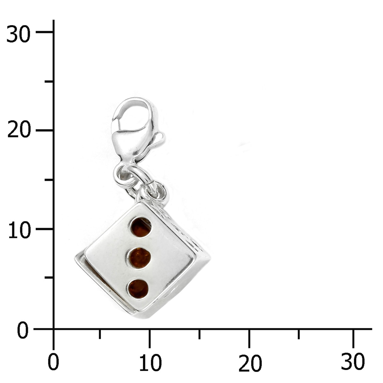 OSTSEE-SCHMUCK Kettenanhänger »Ostsee-Schmuck Charm-Einhänger Würfel Charm-Einhänger Würfel« 1 Stk. tlg.