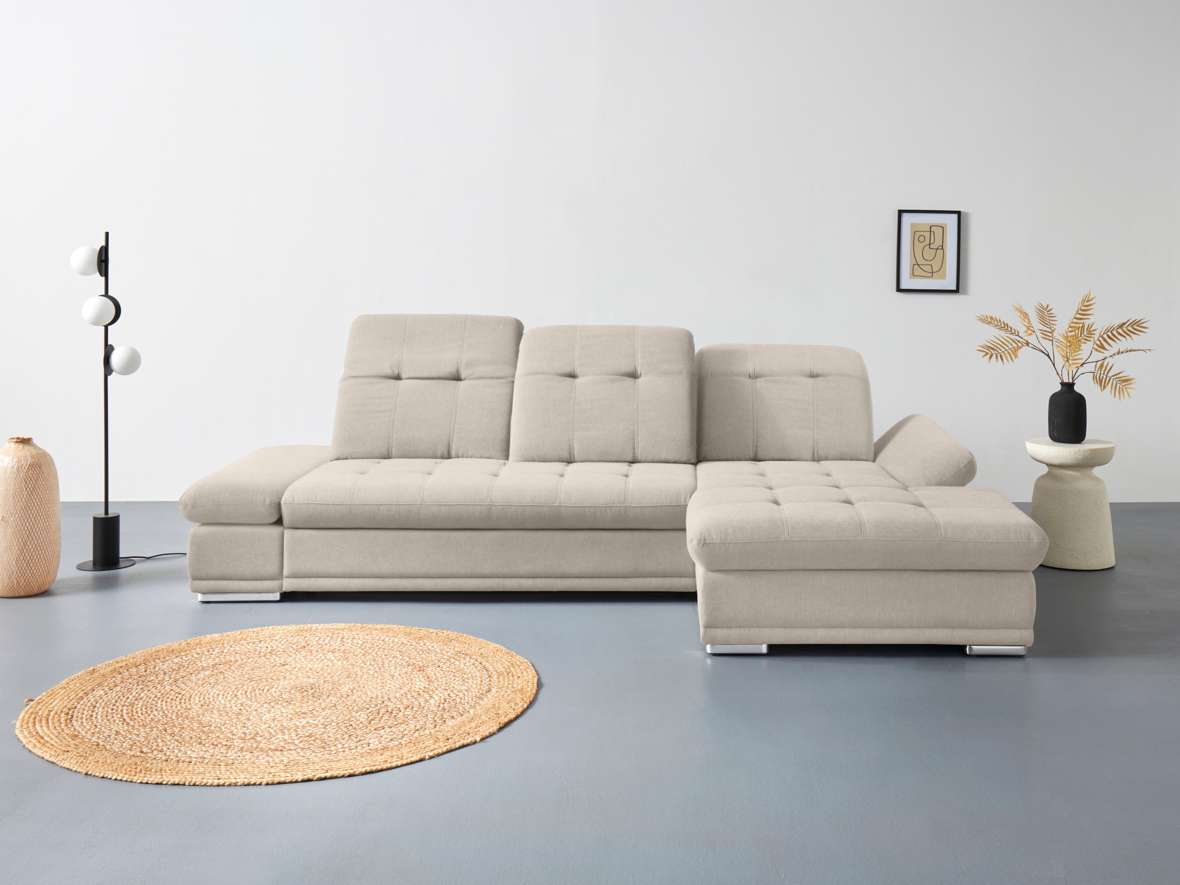 COTTA Ecksofa »Holiday L-Form mit Sitztiefen-, Armteil- und Kopfteilverstel günstig online kaufen