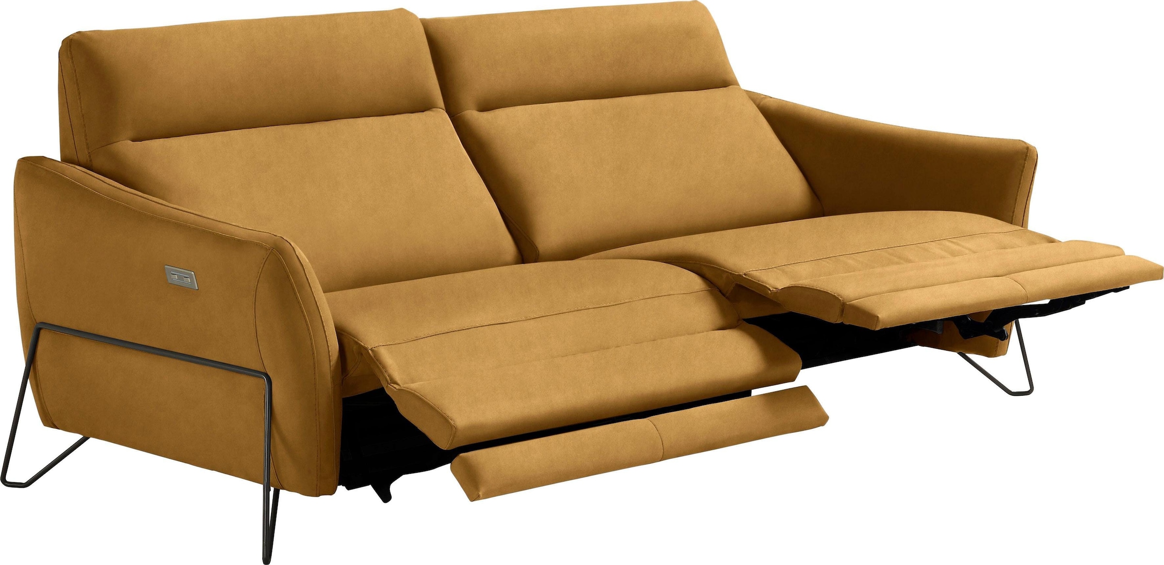 Egoitaliano 2-Sitzer »Gaia, modern, elegant und super komfortabel mit hoher Rückenlehne« erstklassiger Sitzkomfort, Inkl. 2 Relaxfunktionen, mit Designfuß