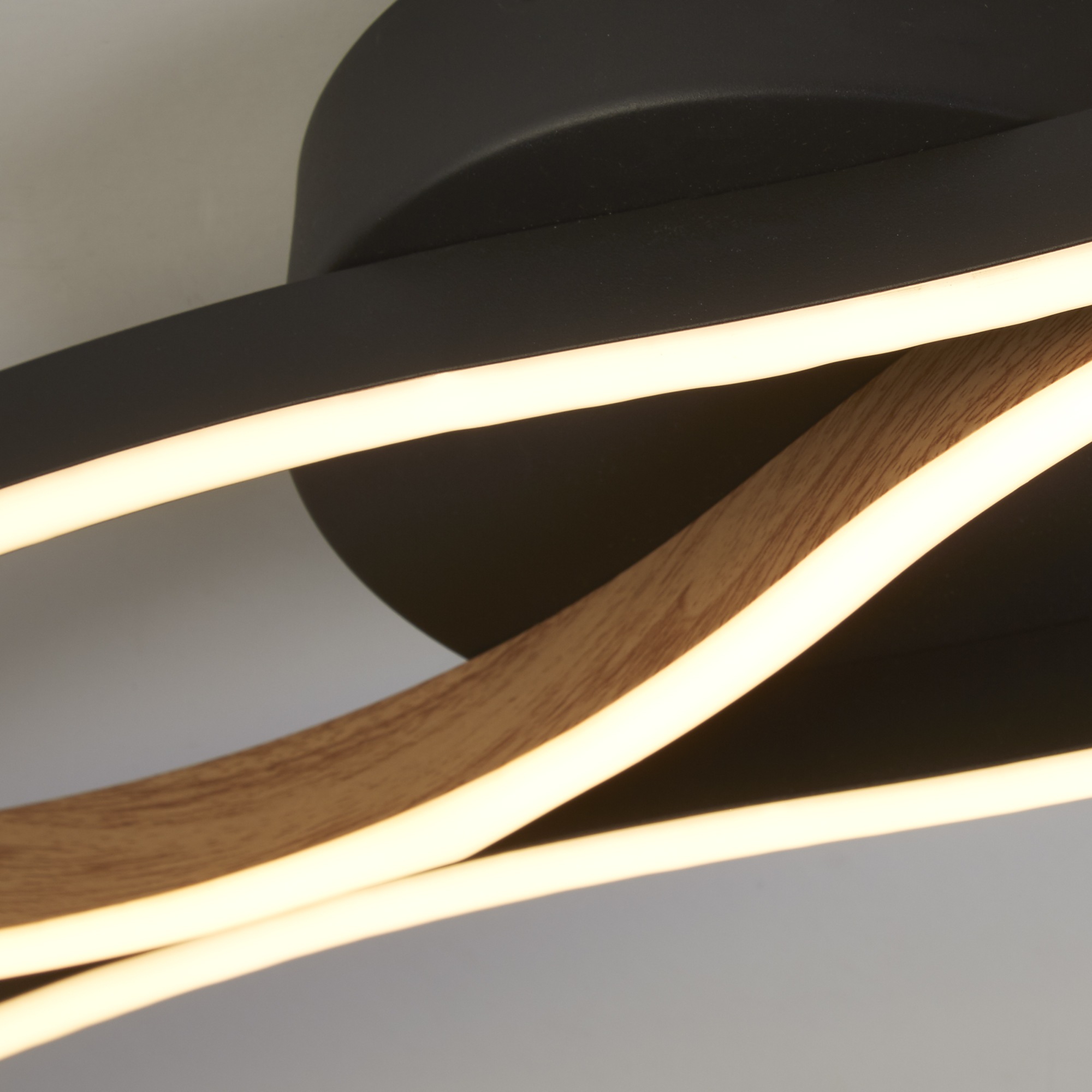 Searchlight LED Deckenleuchte »Deckenleuchte Bloom, 1-flammig«, 1 flammig, Leuchtmittel LED-Modul | LED fest integriert, Mit Holzoptik