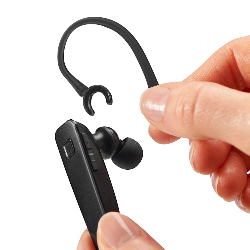 Hama Bluetooth-Kopfhörer »Bluetooth Headset MyVoice2100, mono, in ear, Ohrbügel, für zwei Geräte«, Sprachsteuerung