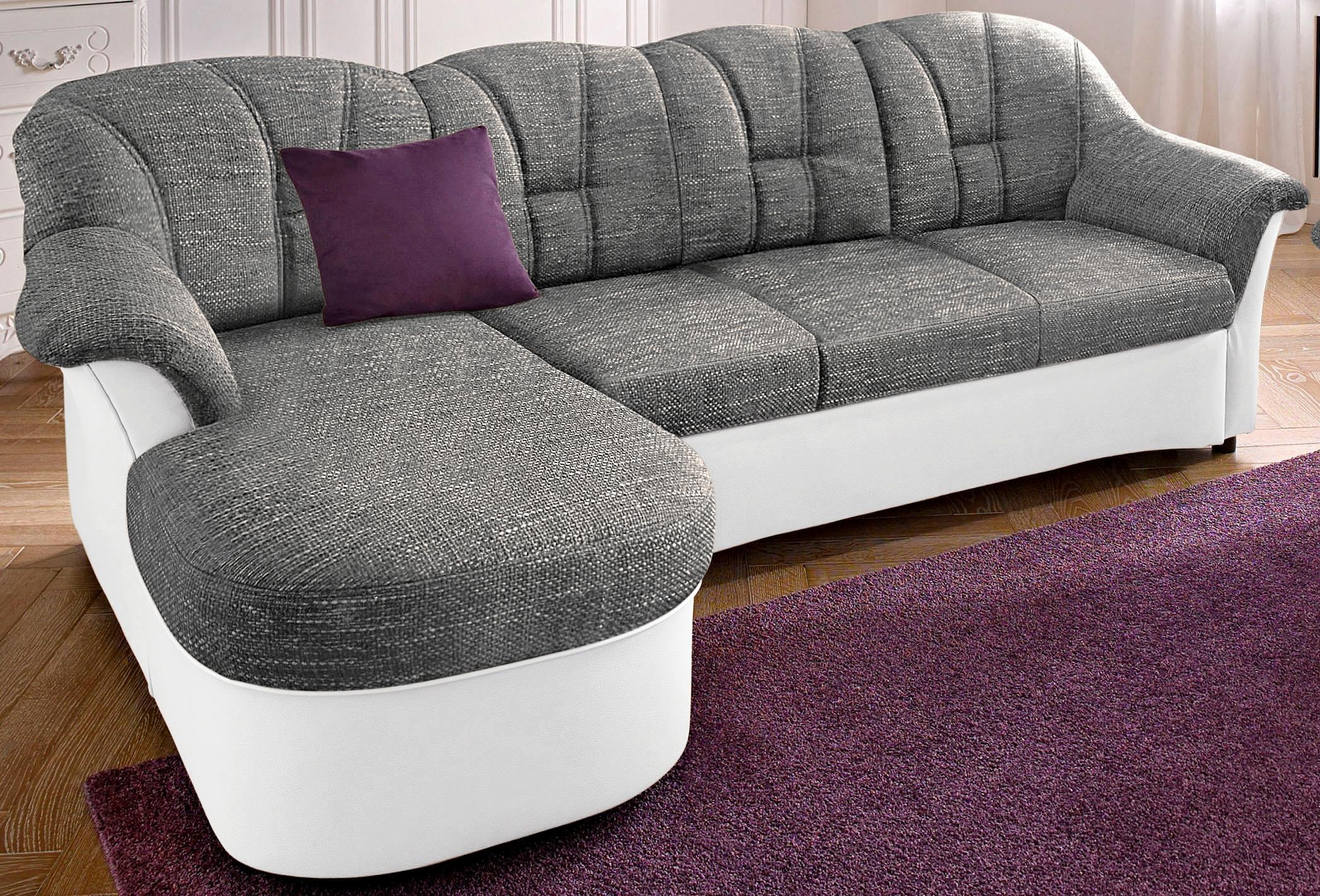 DOMO collection Ecksofa »Flores Schlafsofa, B/T/H: 233/142/86 cm, L-Form« w günstig online kaufen