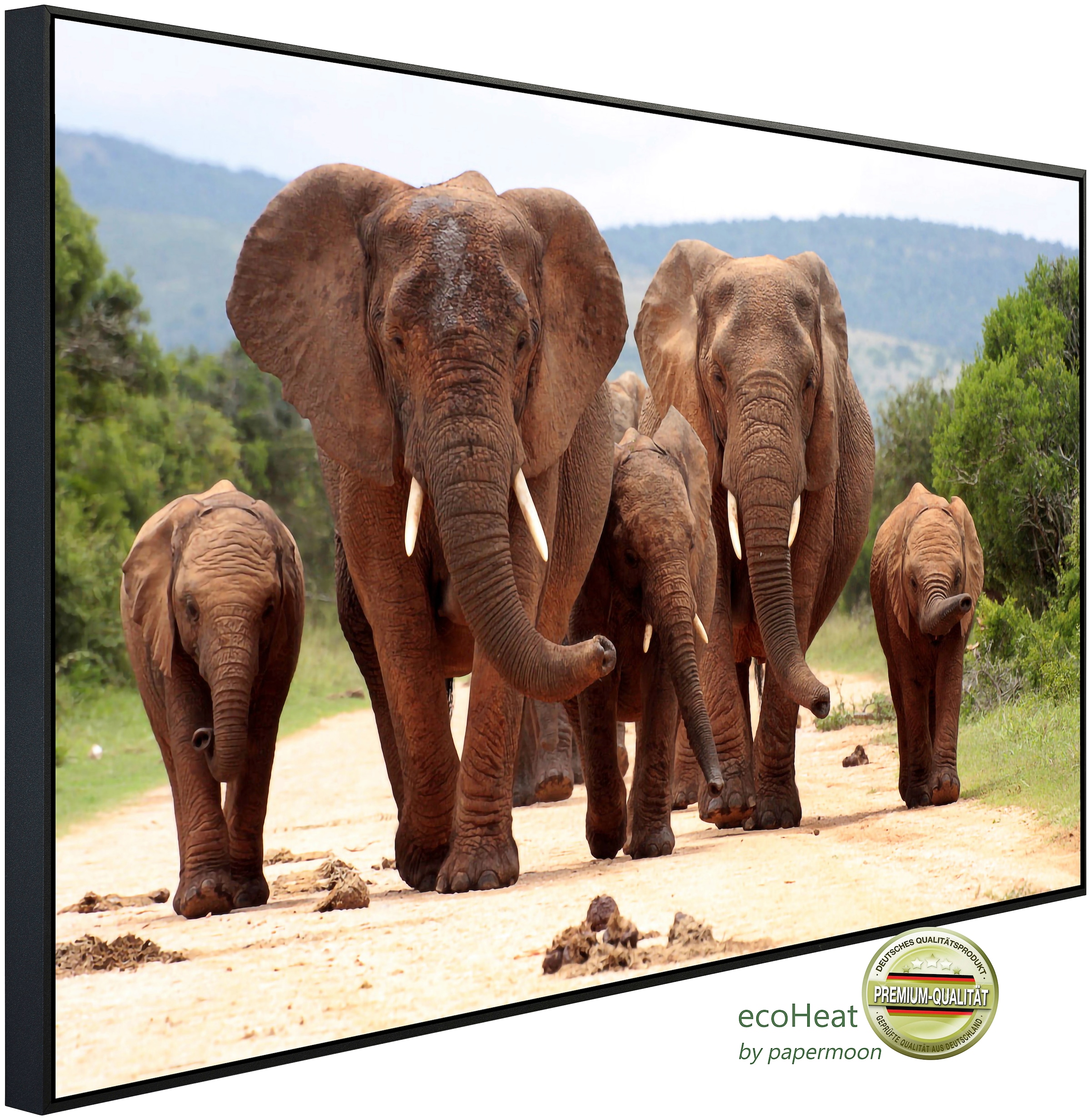 Papermoon Infrarotheizung »Afrikanische Elefantenherde«, sehr angenehme Str günstig online kaufen