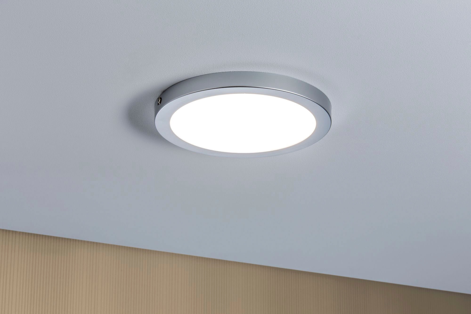 Paulmann LED Panel »Atria rund 220mm 15W 4.000K Chrom matt«, 1 flammig, Atria rund 220mm 15W 4.000K Chrom matt