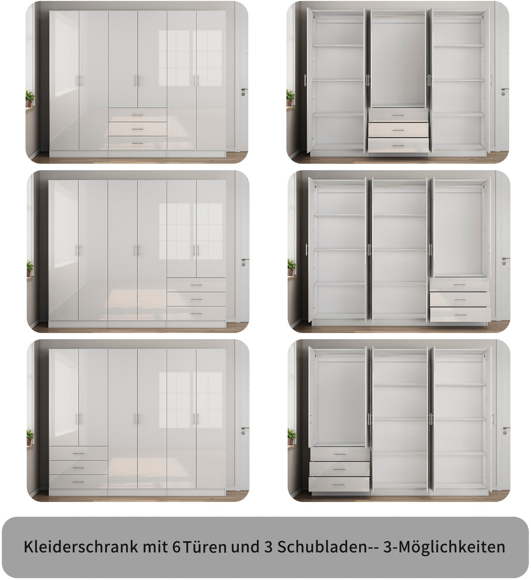 OTTO home Kleiderschrank »Trento Schlafzimmerschrank Garderobe hochglanz Bestseller«