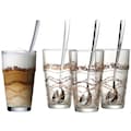 Ritzenhoff & Breker Latte-Macchiato-Glas, (Set, 8 tlg.), 4 Gläser, 4 Longdrinklöffel
