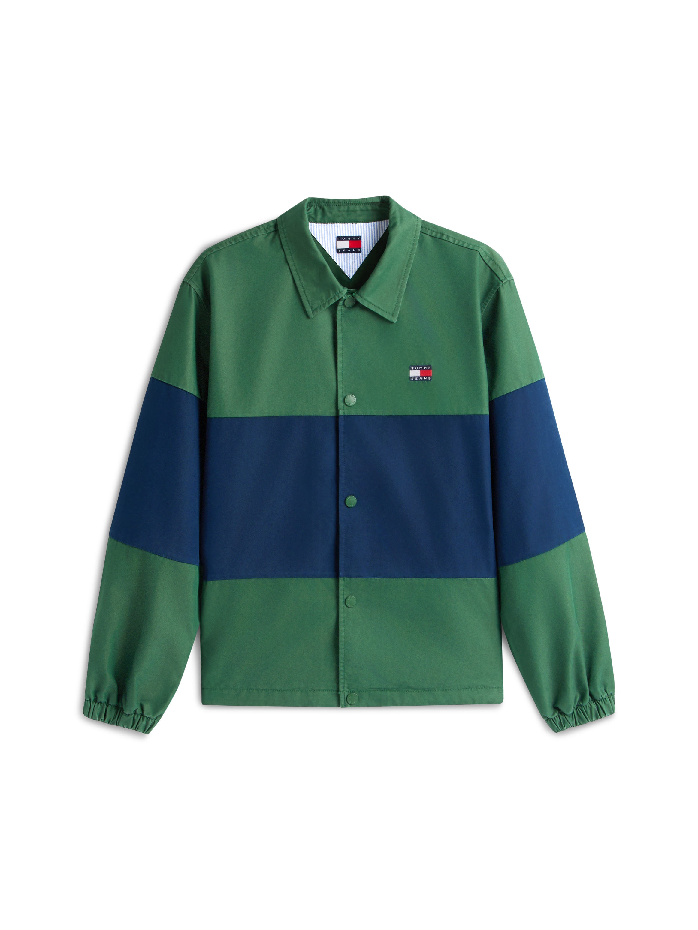 Tommy Jeans Hemdjacke »TJM COLORBLOCK« ohne Kapuze Regular fit mit Hemdkragen