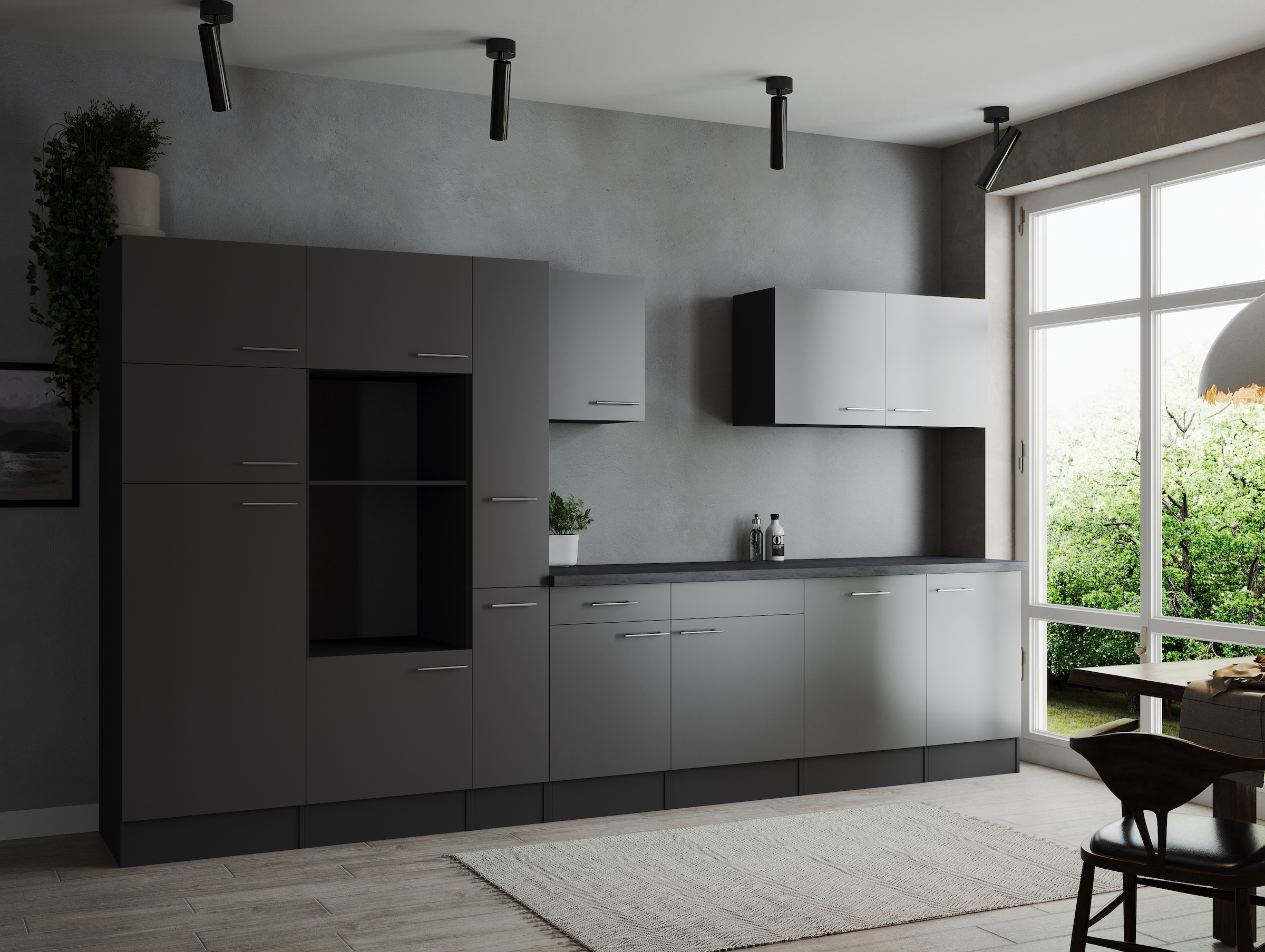 RESPEKTA Küchenzeile »Oliver« Breite 370 cm, 90 cm Arbeitshöhe, in exklusiver Konfiguration für OTTO