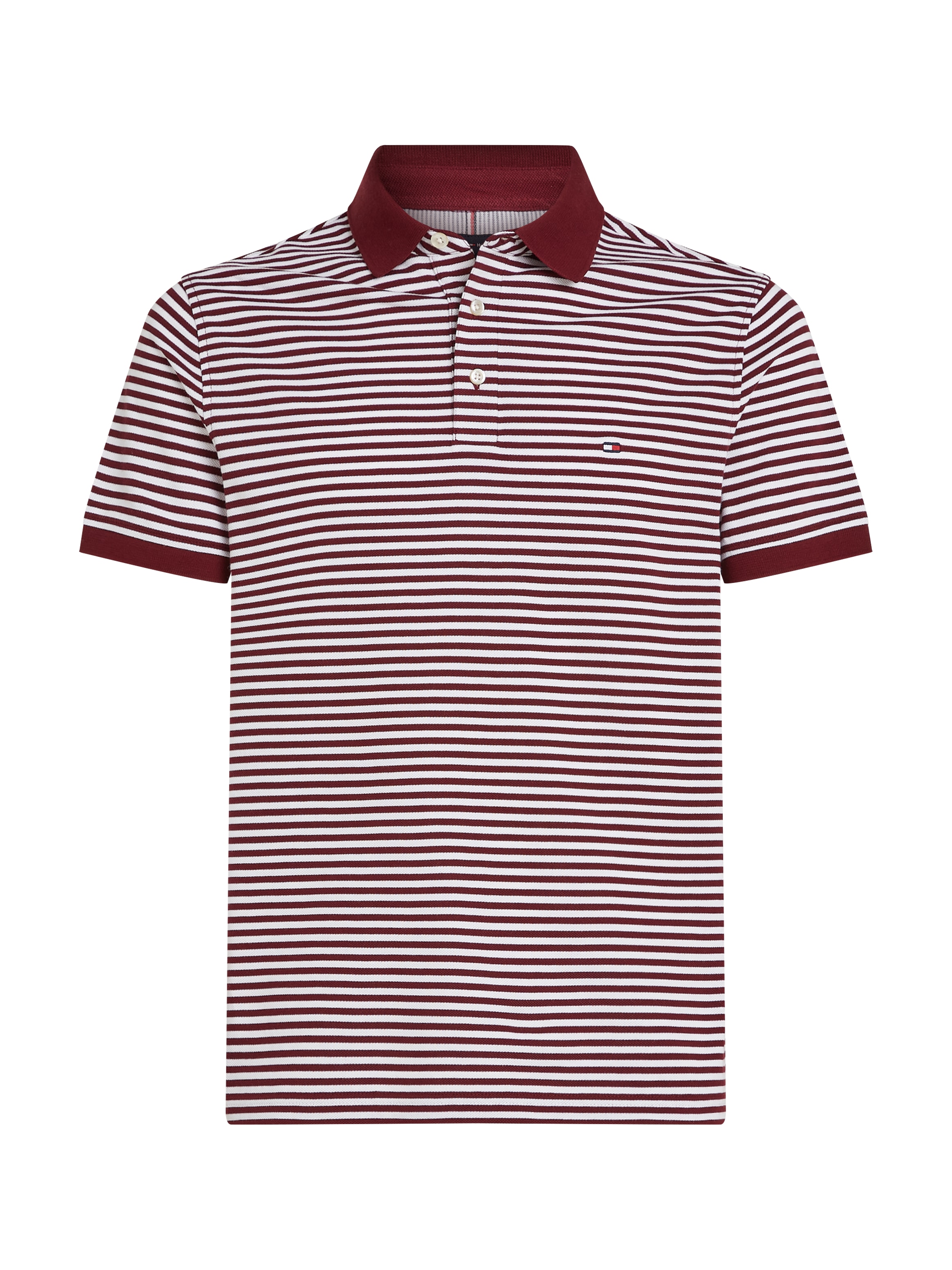 Tommy Hilfiger Poloshirt »1985 SLIM POLO mit Piqué-Struktur und Stickerei«, meliert, casual, slim fit, Baumwollmix, Polokragen