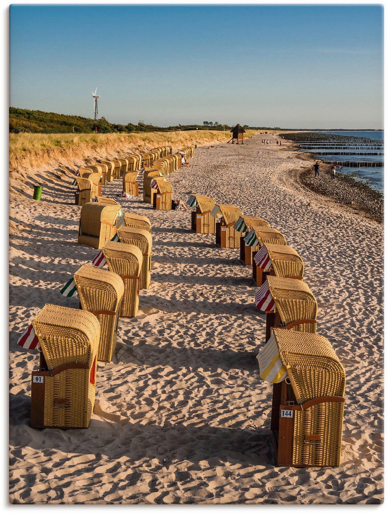 Artland Leinwandbild »Strandkörbe Ostseeküste in Wustrow«, Gewässer, (1 St. günstig online kaufen