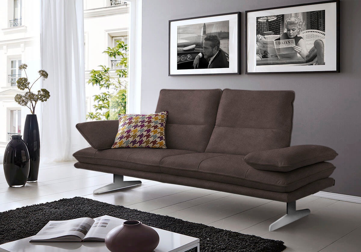 W.SCHILLIG 2-Sitzer »broadway, Designsofa mit tollem Sitzkomfort«, Sitztiefenverstellung, Kopfteil- & Seitenteilverstellung, Breite 216cm