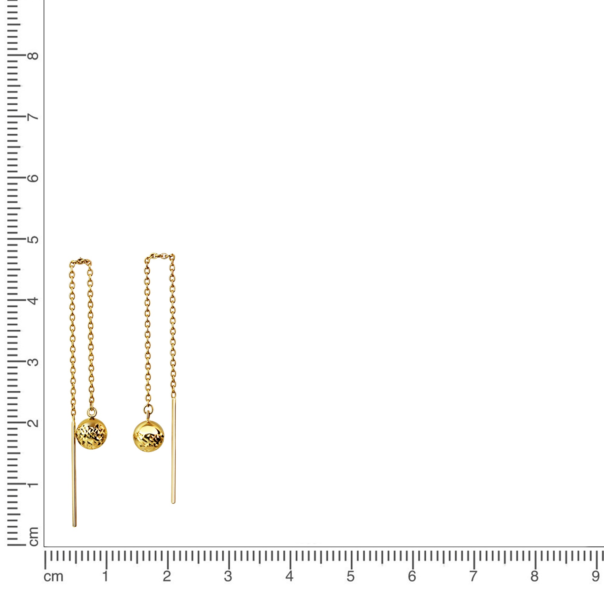 Vivance Paar Ohrhänger »375/- Gelbgold glanz diamantiert Kugel«