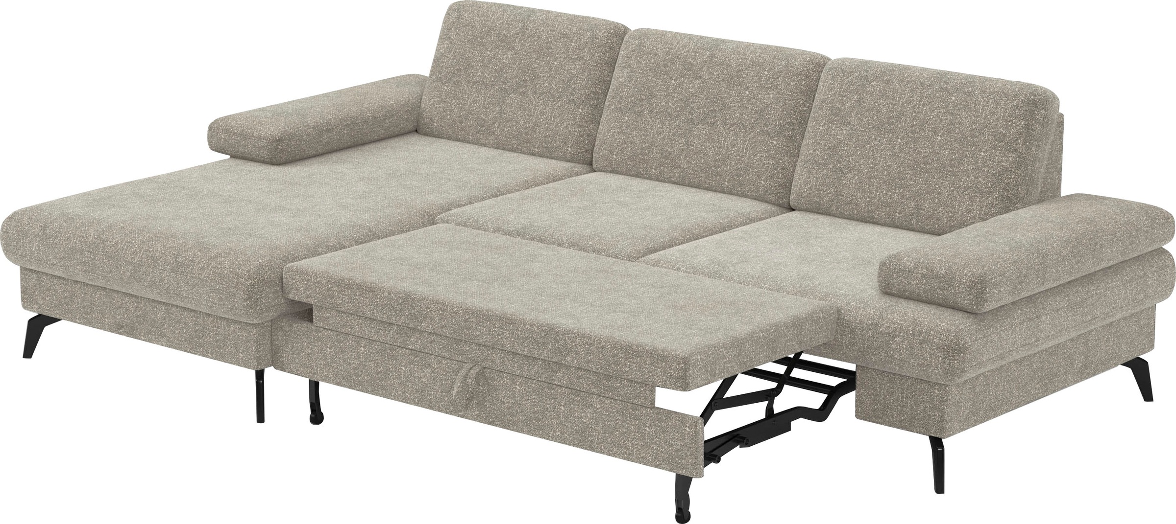sit&more Ecksofa »Morris L-Form, inkl. Sitztiefenverstellung«, wahlweise mit Armteilverstellung, Bettfunktion & Bettkasten