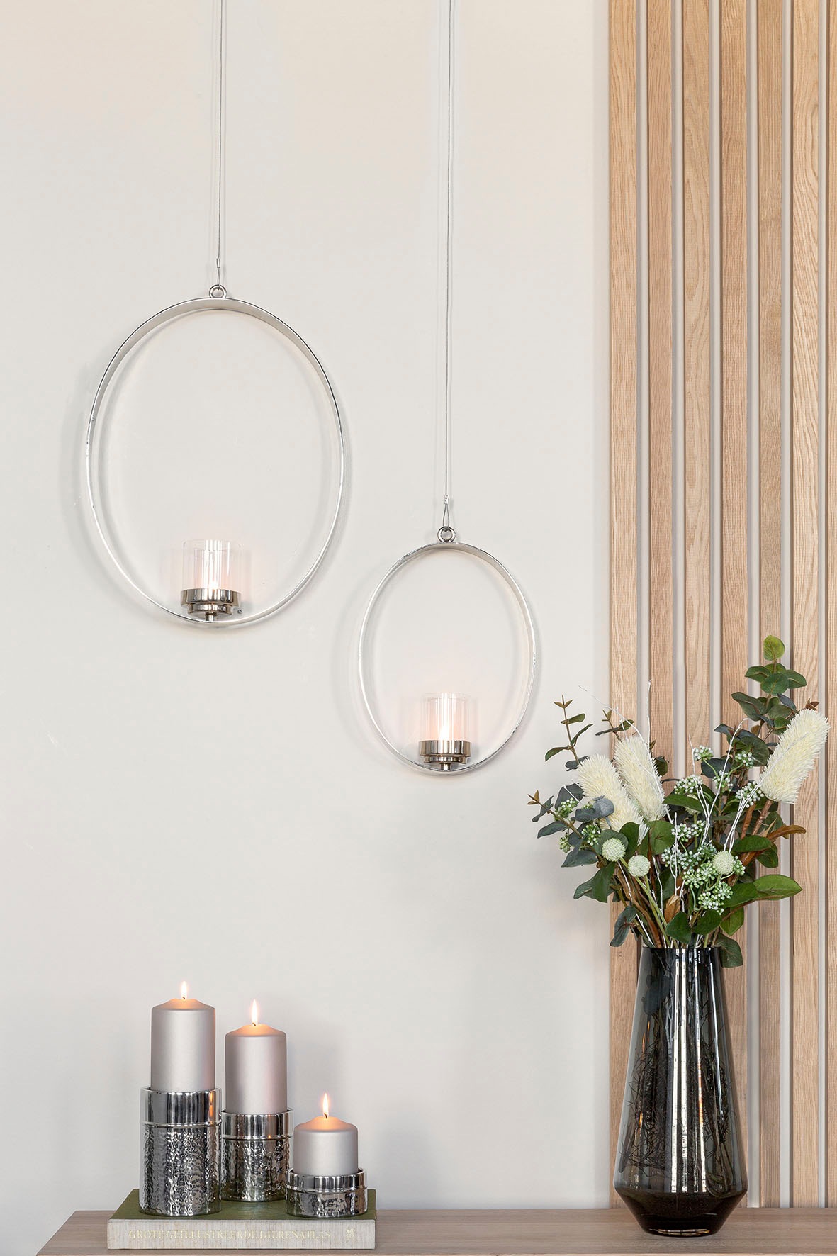 Fink Hängewindlicht »SABINA« Kerzenhalter aus Edelstahl und Glas günstig online kaufen