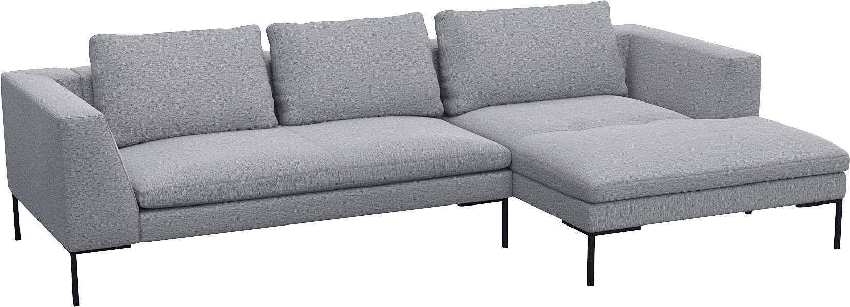 FLEXLUX Ecksofa "Loano", modernes Sofa, frei im Raum stellbar, lose Kissen, günstig online kaufen